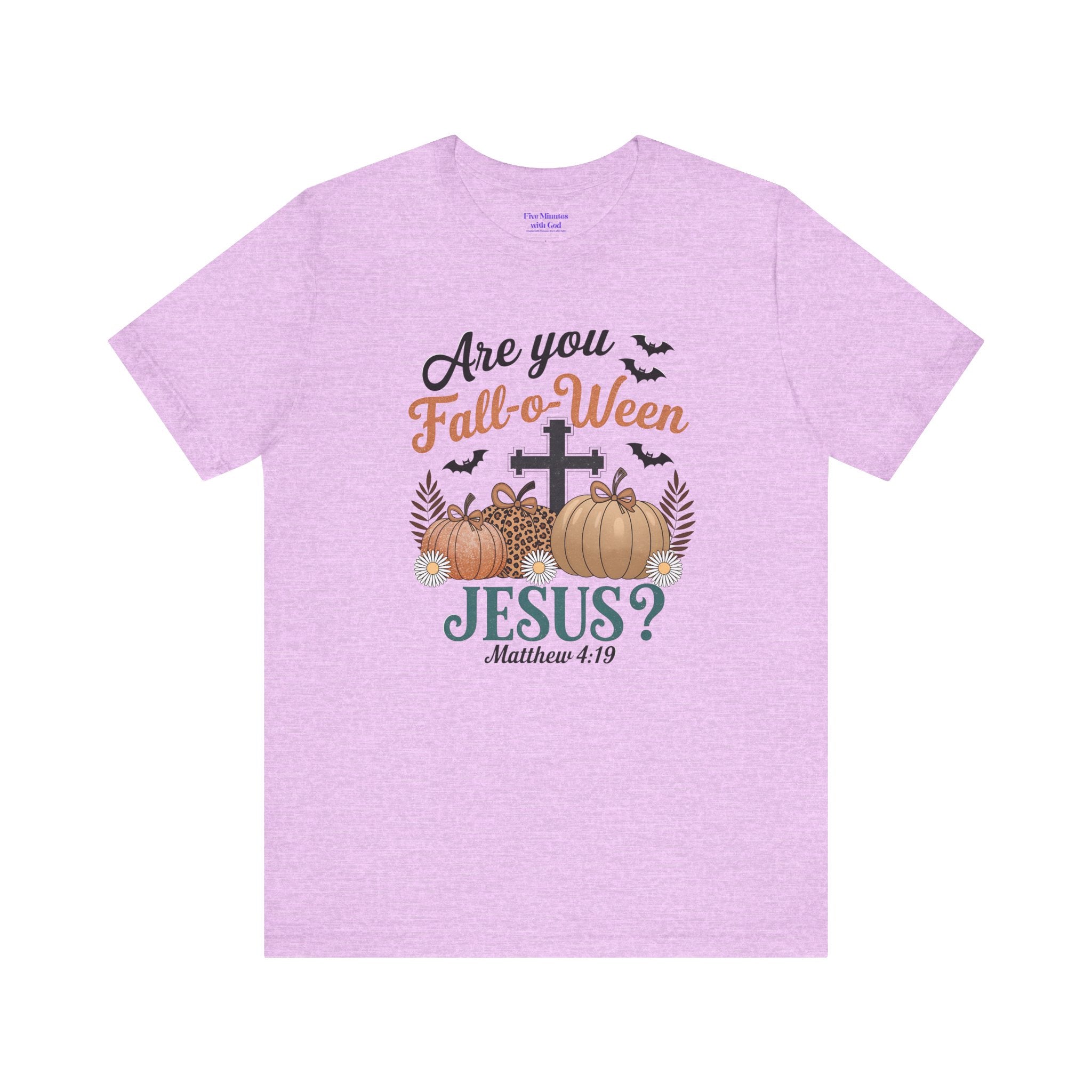 Fall-themed Christian Tee, Are You Fall-o-Ween Jesus?, Unisex Halloween Shirt, Autumn Faith T-Shirt, Pumpkin Design Top