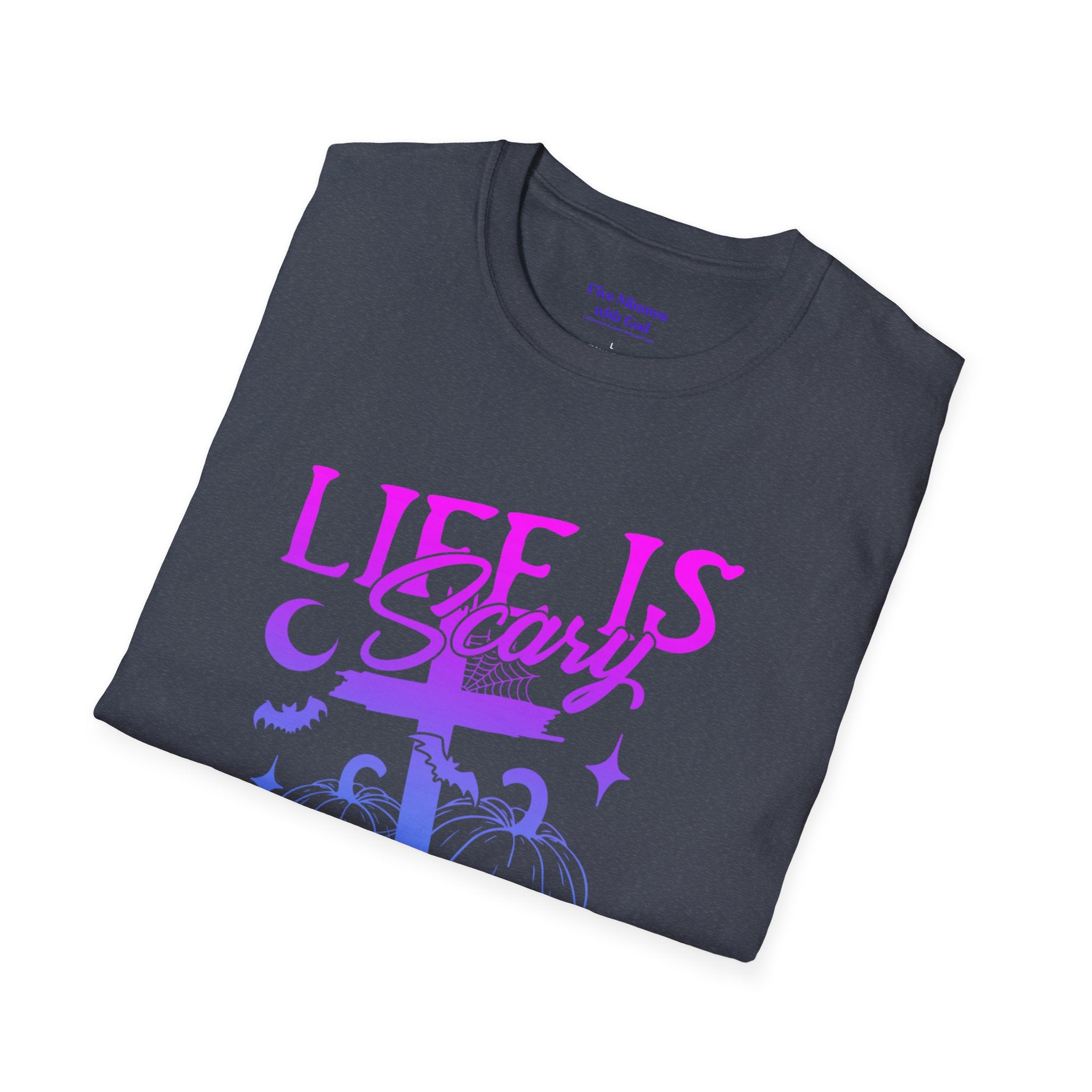 Life is Scary Without Jesus Unisex Softstyle T-Shirt - Faith-Based Graphic Tee, Halloween Outfit, Religious Apparel, Christian Gift, [...]