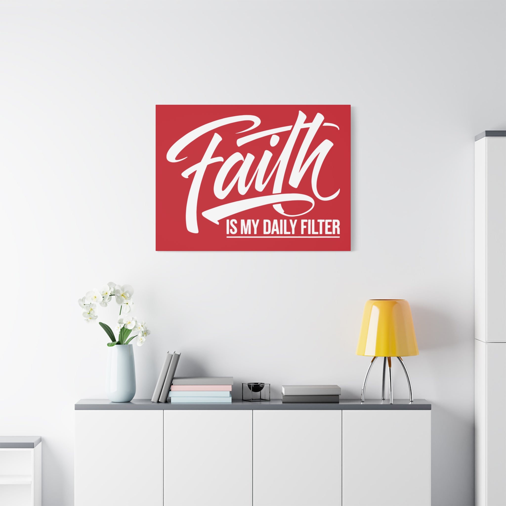 Copy of Inspirational Canvas Wall Art, Faith Quote Decor, Motivational Home Decor, Gray Wall Hanging, Gift for Faith Lovers