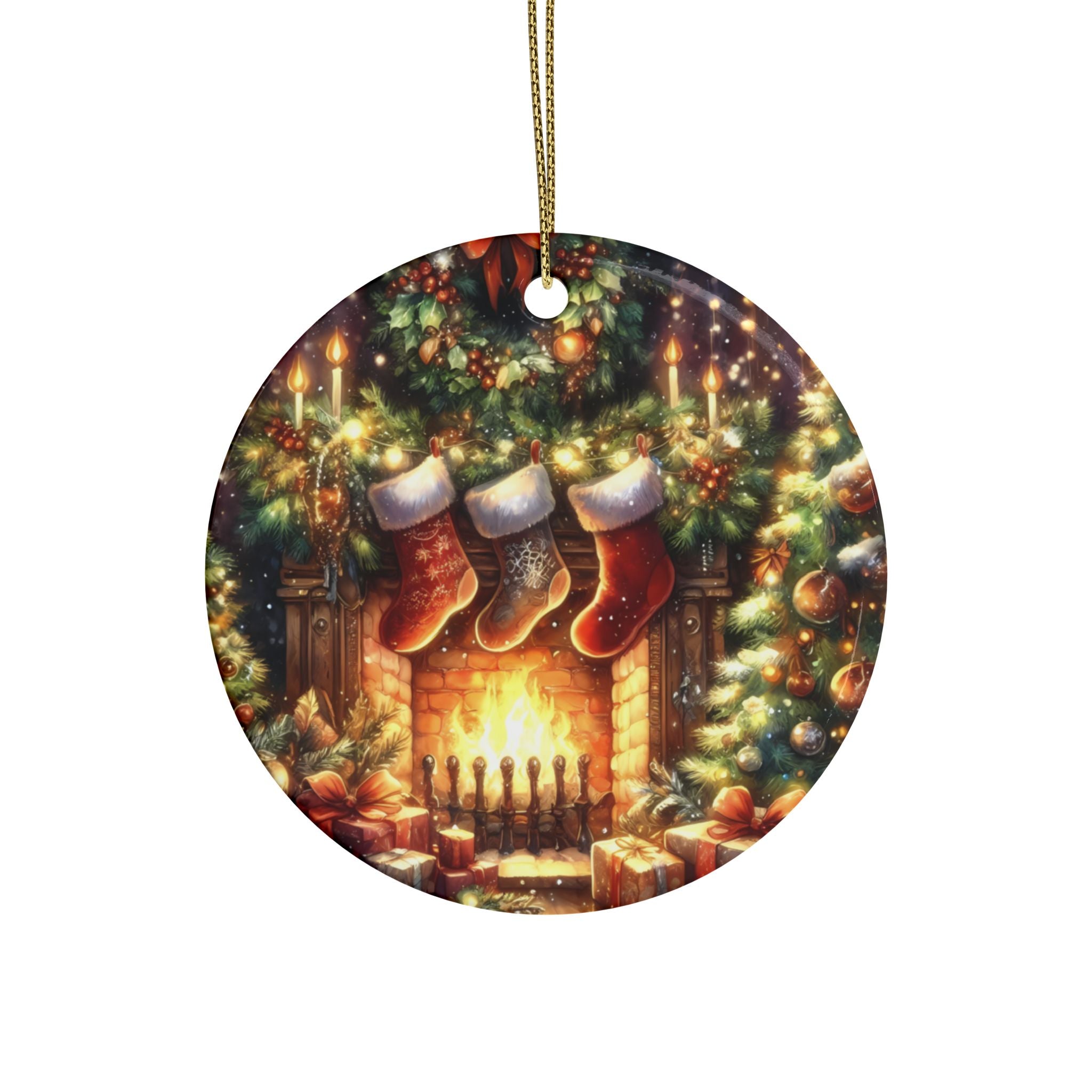 Heart-Shaped Ceramic Ornaments for Holiday Decor, Festive Christmas Ornaments, Gift Tags for Friends, Snow Globe Style Decorations, [...]