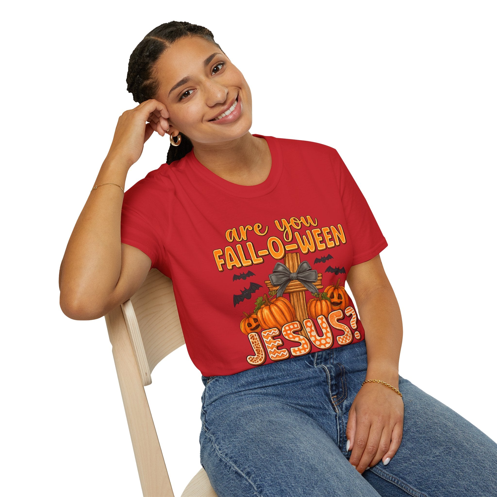 Funny Christian Halloween T-Shirt, Jesus Pumpkin Tee, Unisex Fall Shirt, Autumn Festive Apparel, Holiday Gift Idea