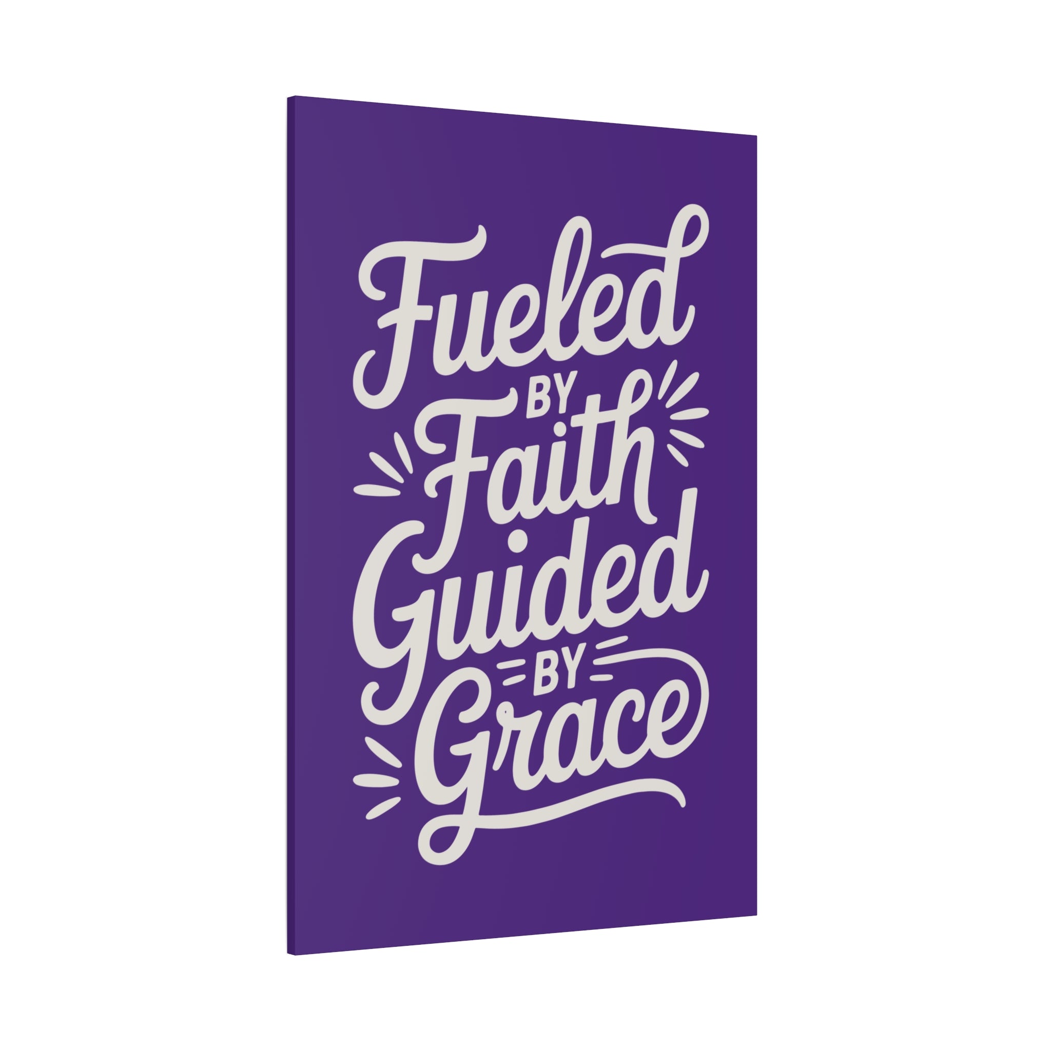 Purple Stretched Canvas Art, Motivational Wall Decor, Home Inspirational Art, Faith-Based Decor, Gift for Faith Lovers