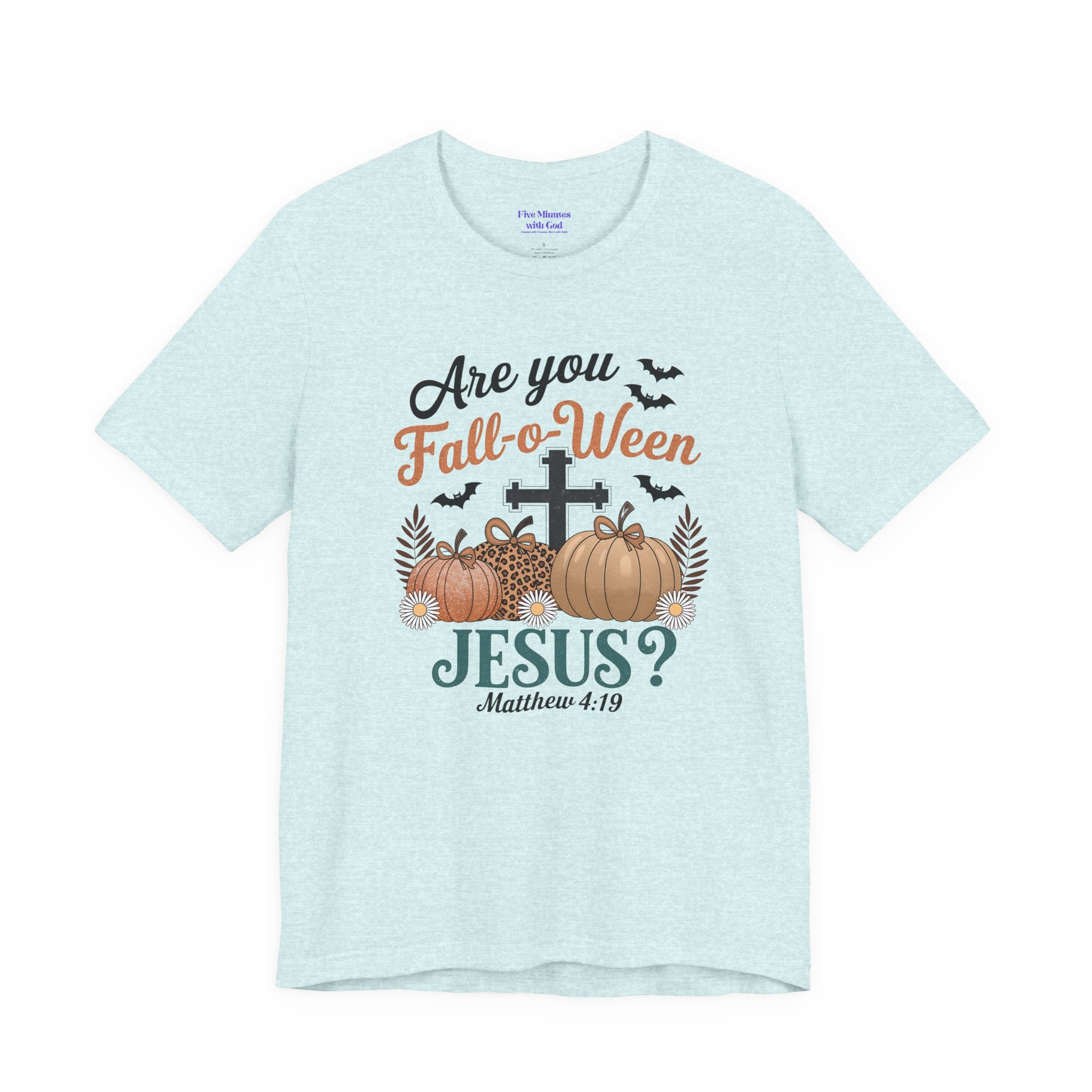 Fall-themed Christian Tee, Are You Fall-o-Ween Jesus?, Unisex Halloween Shirt, Autumn Faith T-Shirt, Pumpkin Design Top