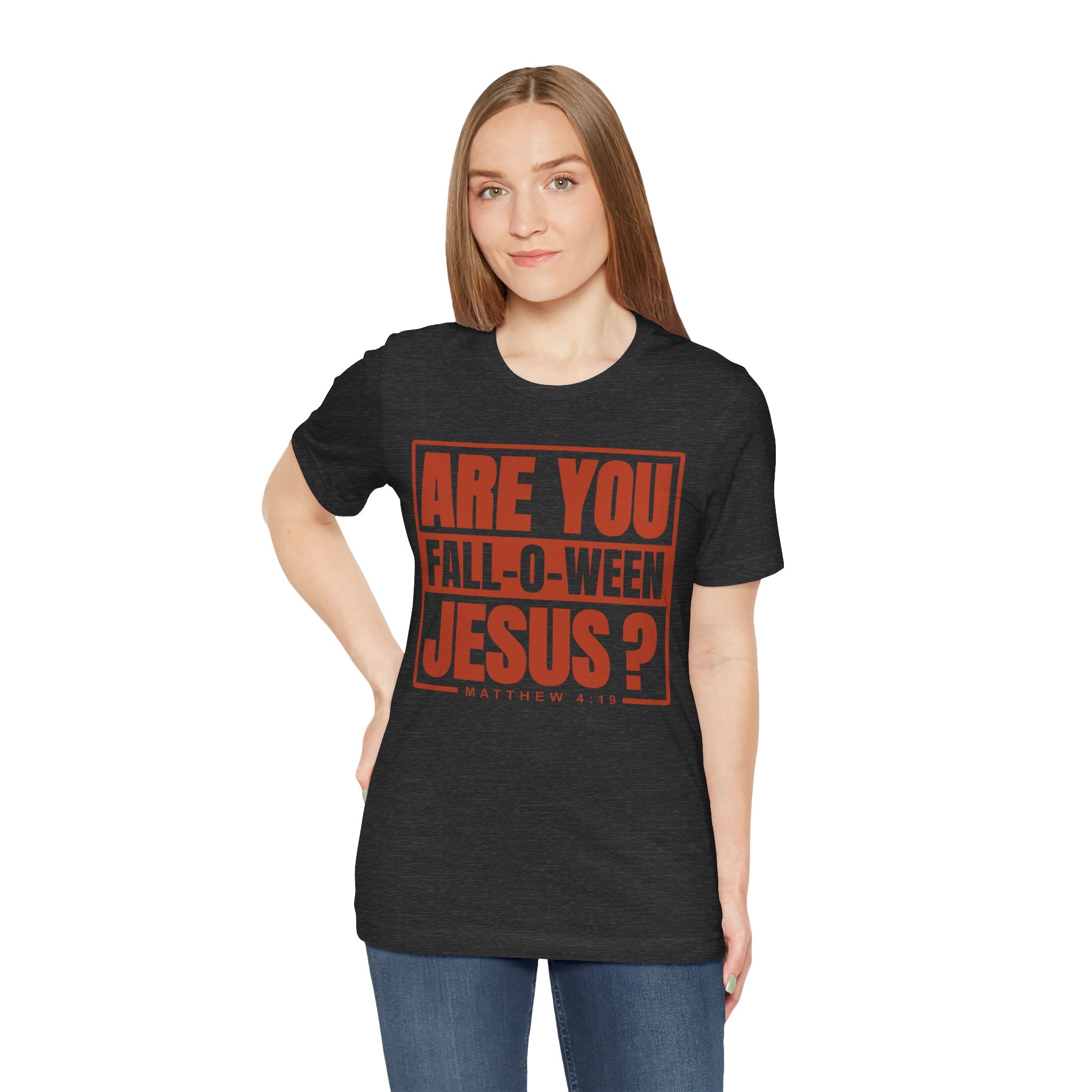 Fall-O-Ween Jesus Tee, Unisex Christian T-shirt, Faith-Based Apparel, Halloween Gospel Shirt, Religious Casual Wear