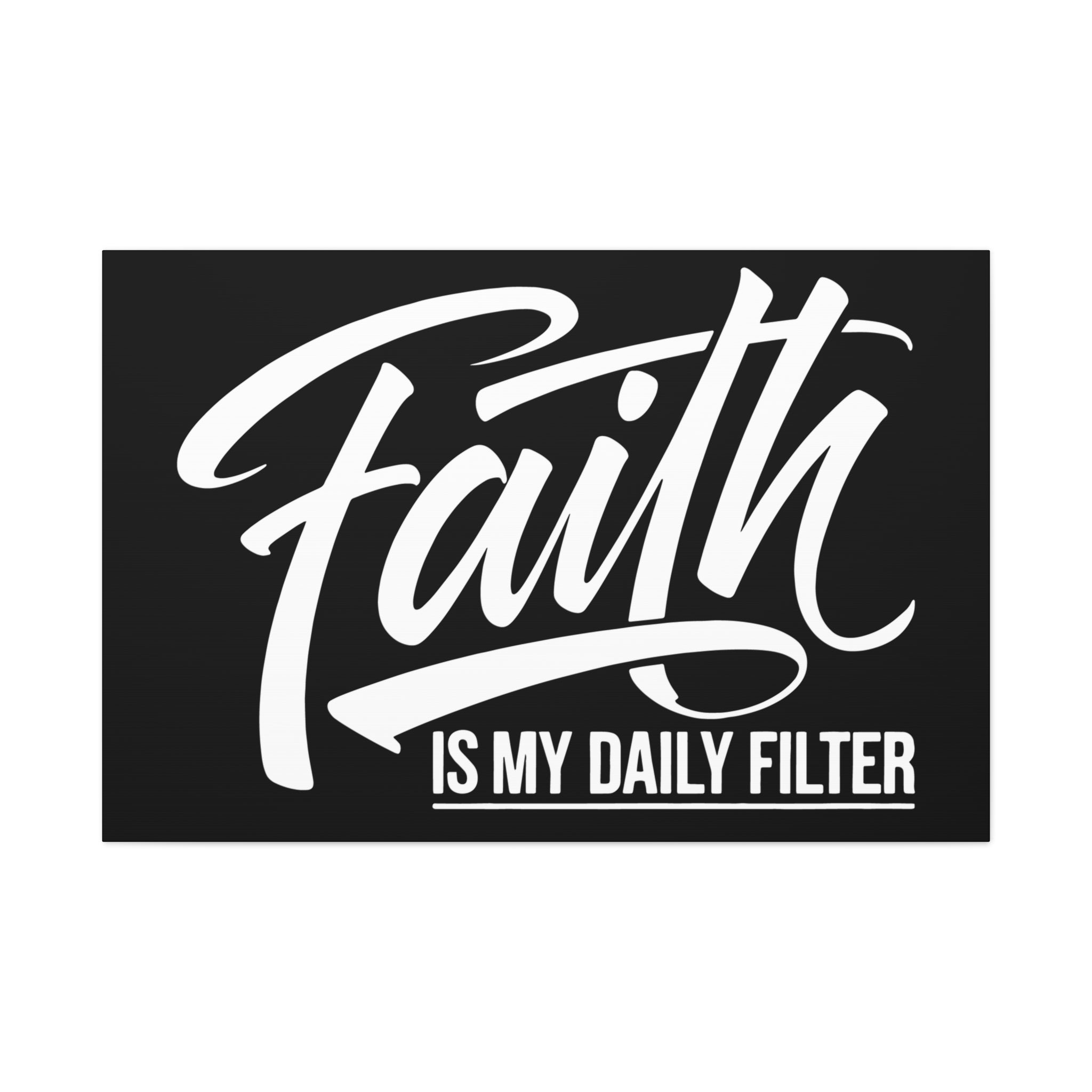 Inspirational Canvas Wall Art, Faith Quote Decor, Motivational Home Decor, Gray Wall Hanging, Gift for Faith Lovers
