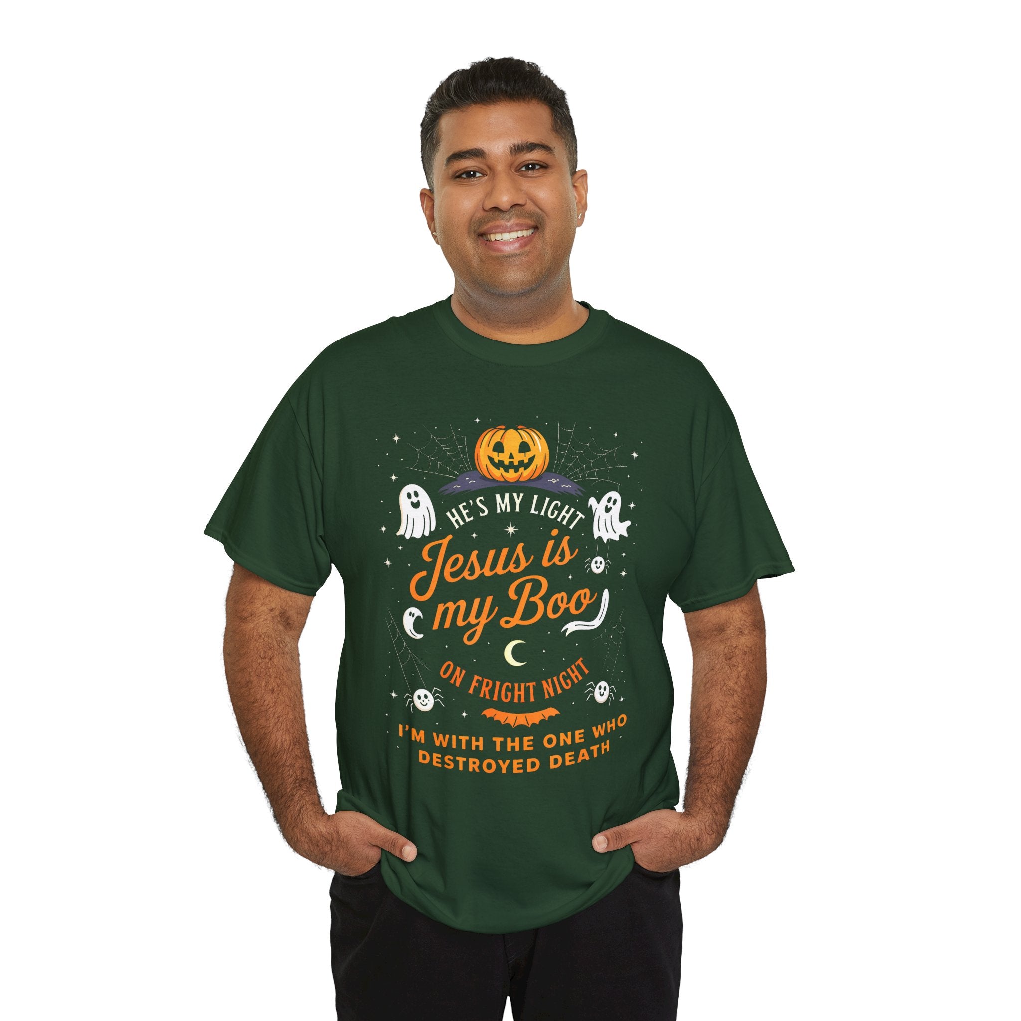 Halloween Faith Tee - Jesus is My Boo, Unisex T-Shirt for Halloween, Christian Halloween Shirt, Gift for Christian Friends, Spooky [...]