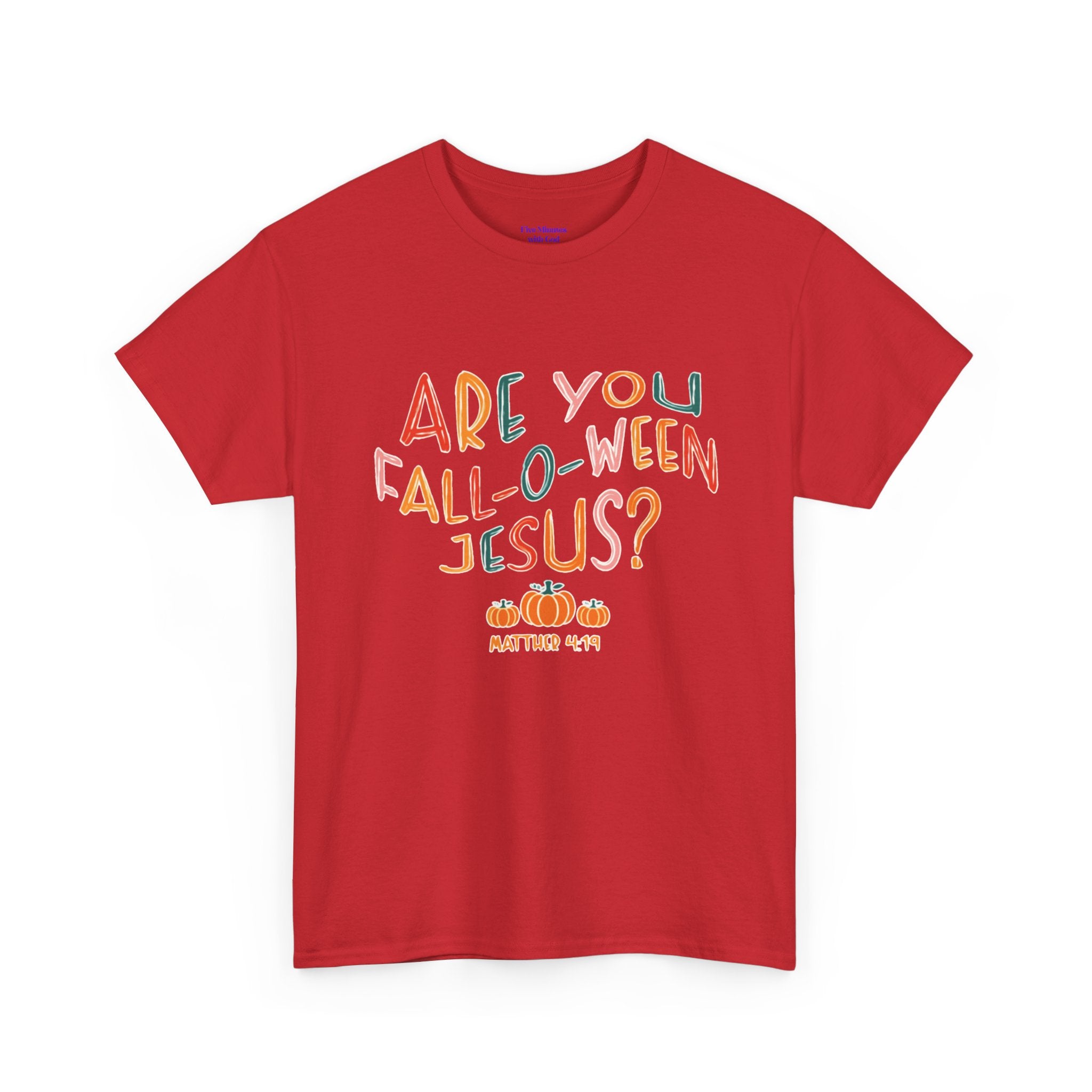 Unisex Fall-O-Ween Jesus Tee, Halloween T-Shirt, Christian Apparel, Autumn Fashion, Fun Holiday Shirt, Pumpkin Theme