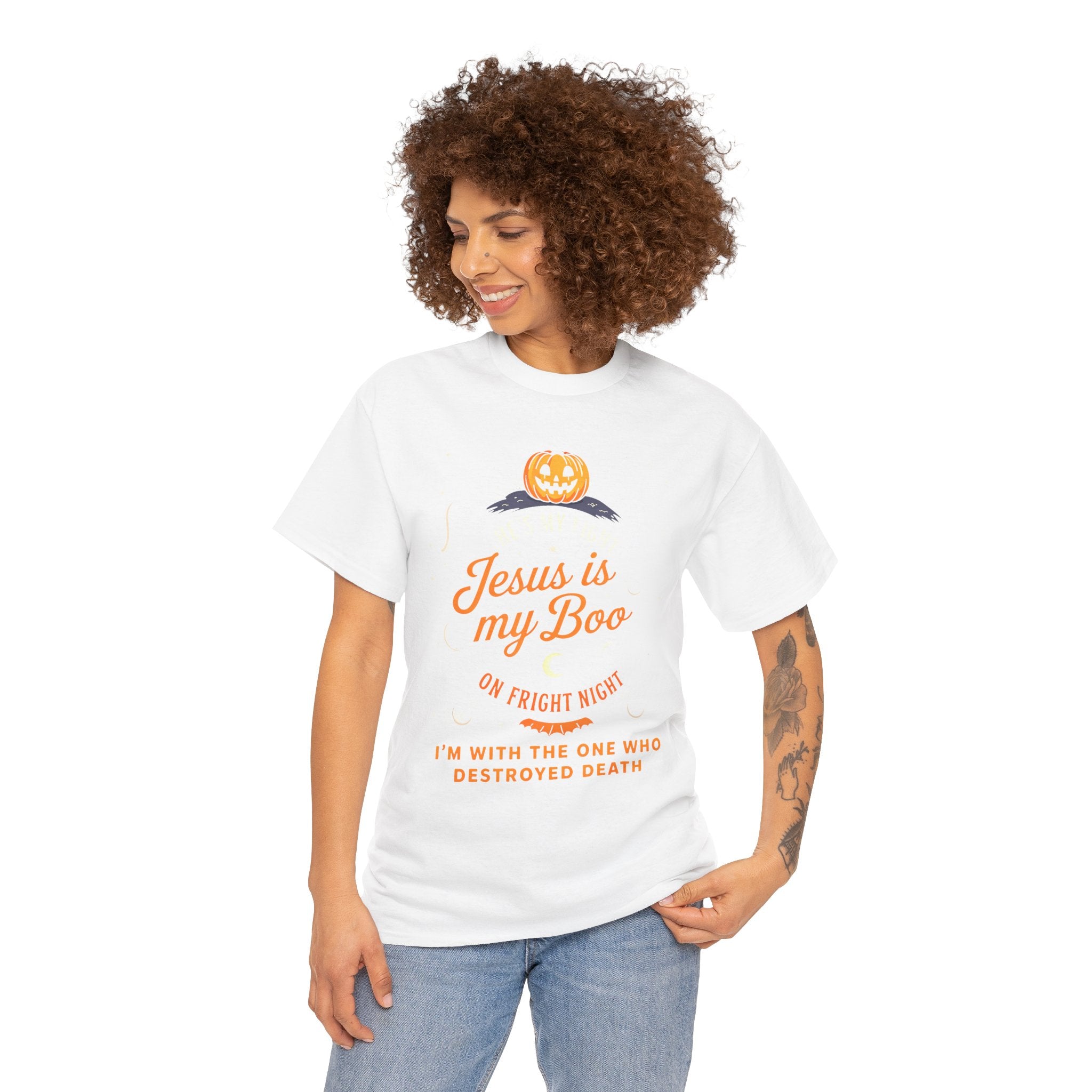 Halloween Faith Tee - Jesus is My Boo, Unisex T-Shirt for Halloween, Christian Halloween Shirt, Gift for Christian Friends, Spooky [...]