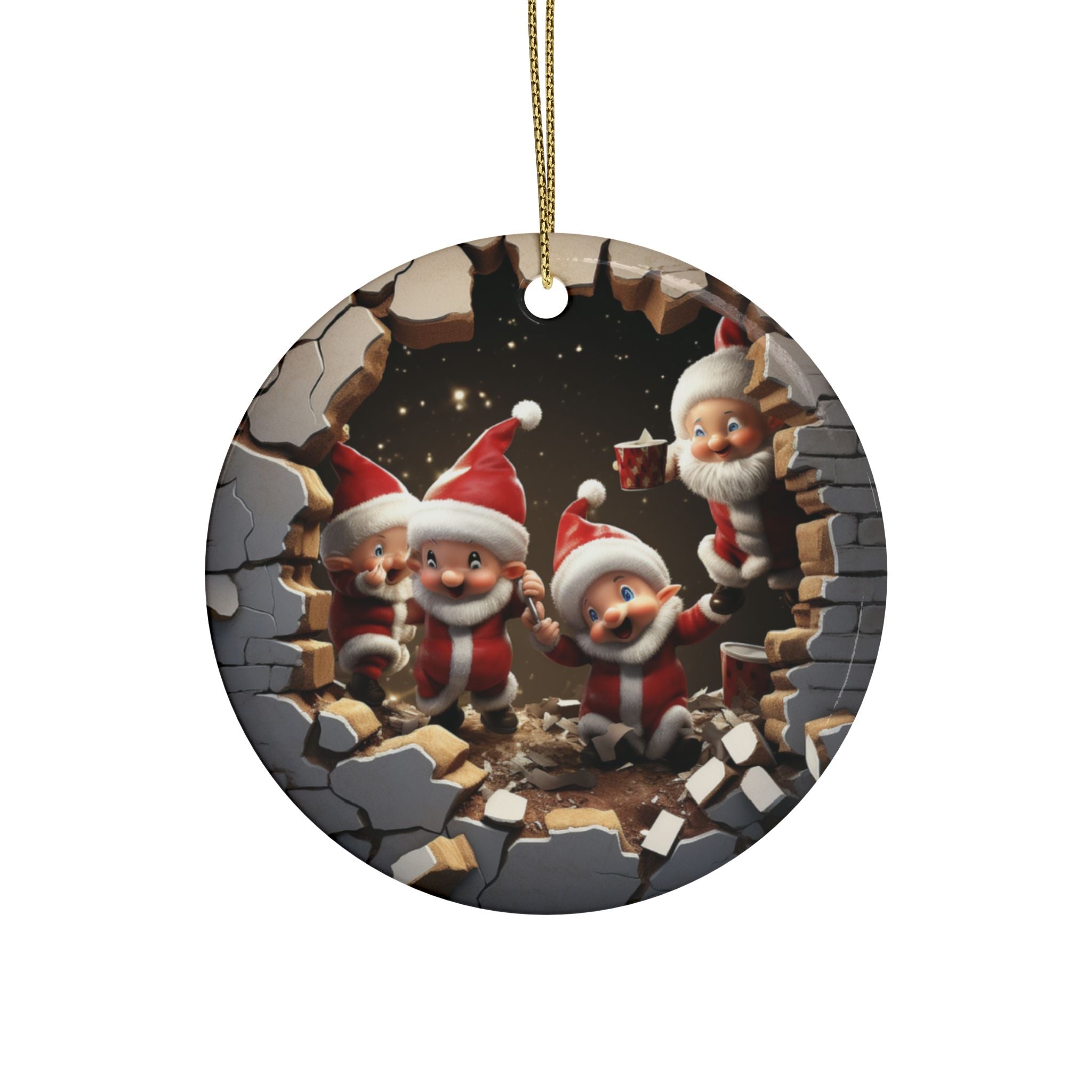 Festive Ceramic Ornaments for Christmas Decor, Holiday Gifts, Tree Decorations, Celebration Accessories, Santa Theme Ornaments