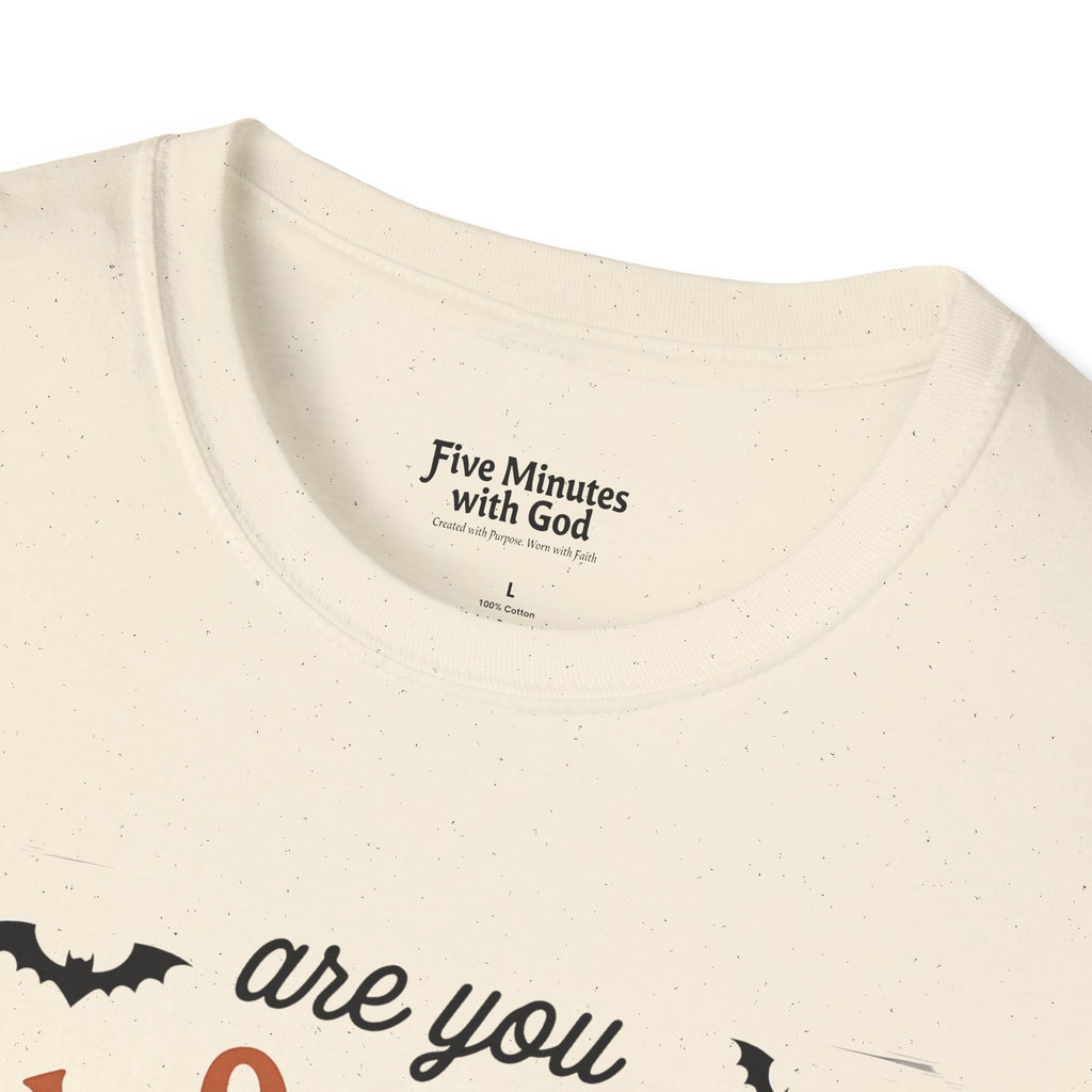 Fall-Themed T-Shirt: Are You Fall-O-Ween Jesus? Halloween Tee, Unisex Shirt, Autumn Apparel, Faith-Based Gift, Seasonal Wear