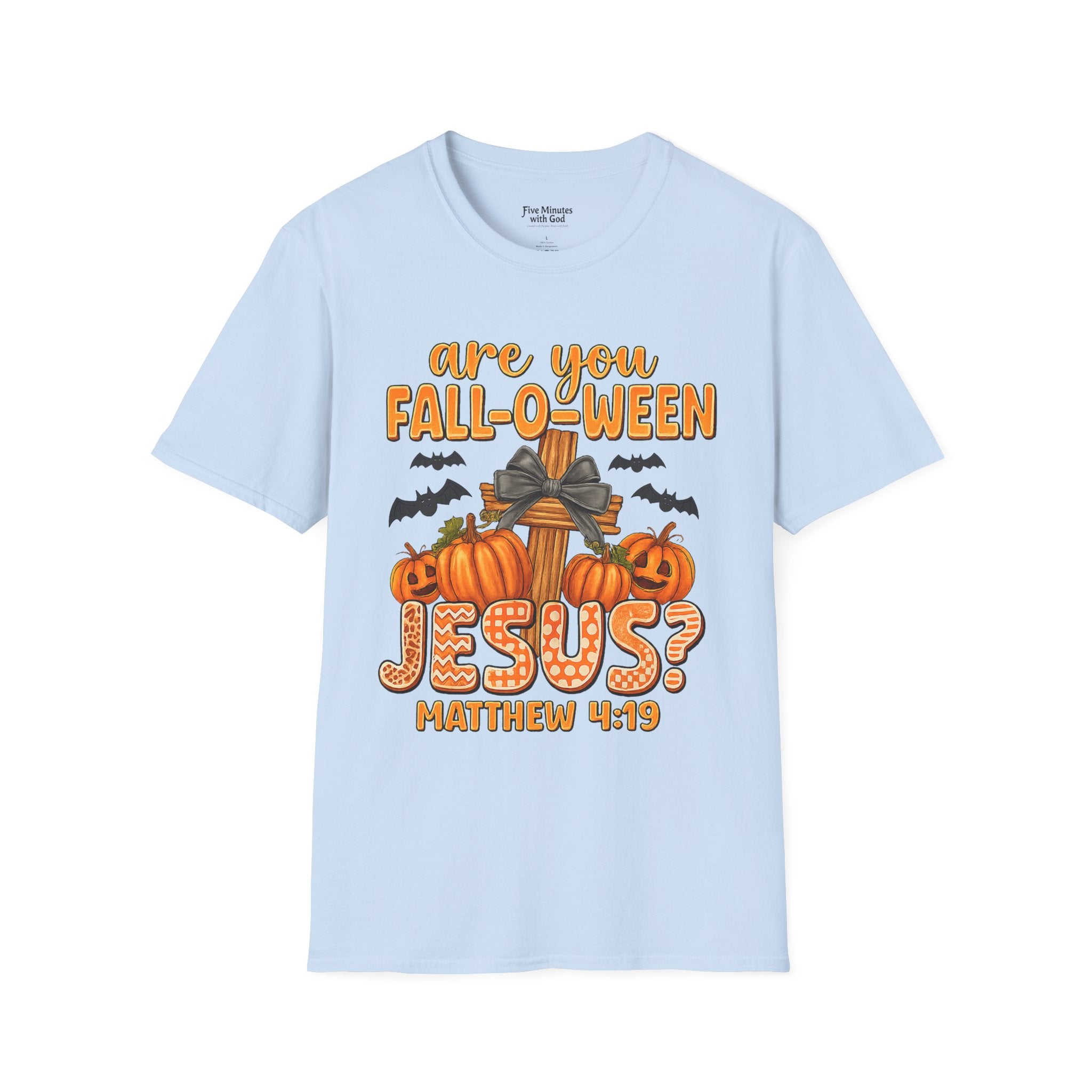 Funny Christian Halloween T-Shirt, Jesus Pumpkin Tee, Unisex Fall Shirt, Autumn Festive Apparel, Holiday Gift Idea