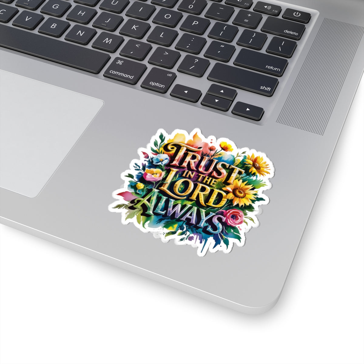Inspirational Floral Kiss-Cut Stickers | Trust in the Lord Always | Motivational Decor, Laptop Stickers, Journal Accessories, Faith [...]