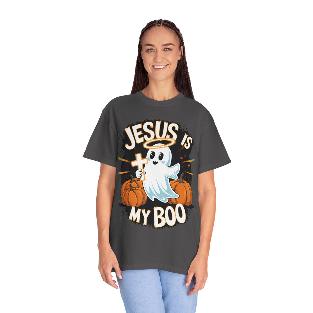 Halloween T-Shirt, Jesus is My Boo Tee, Unisex Ghost Shirt, Fall Apparel, Christian Halloween Gift