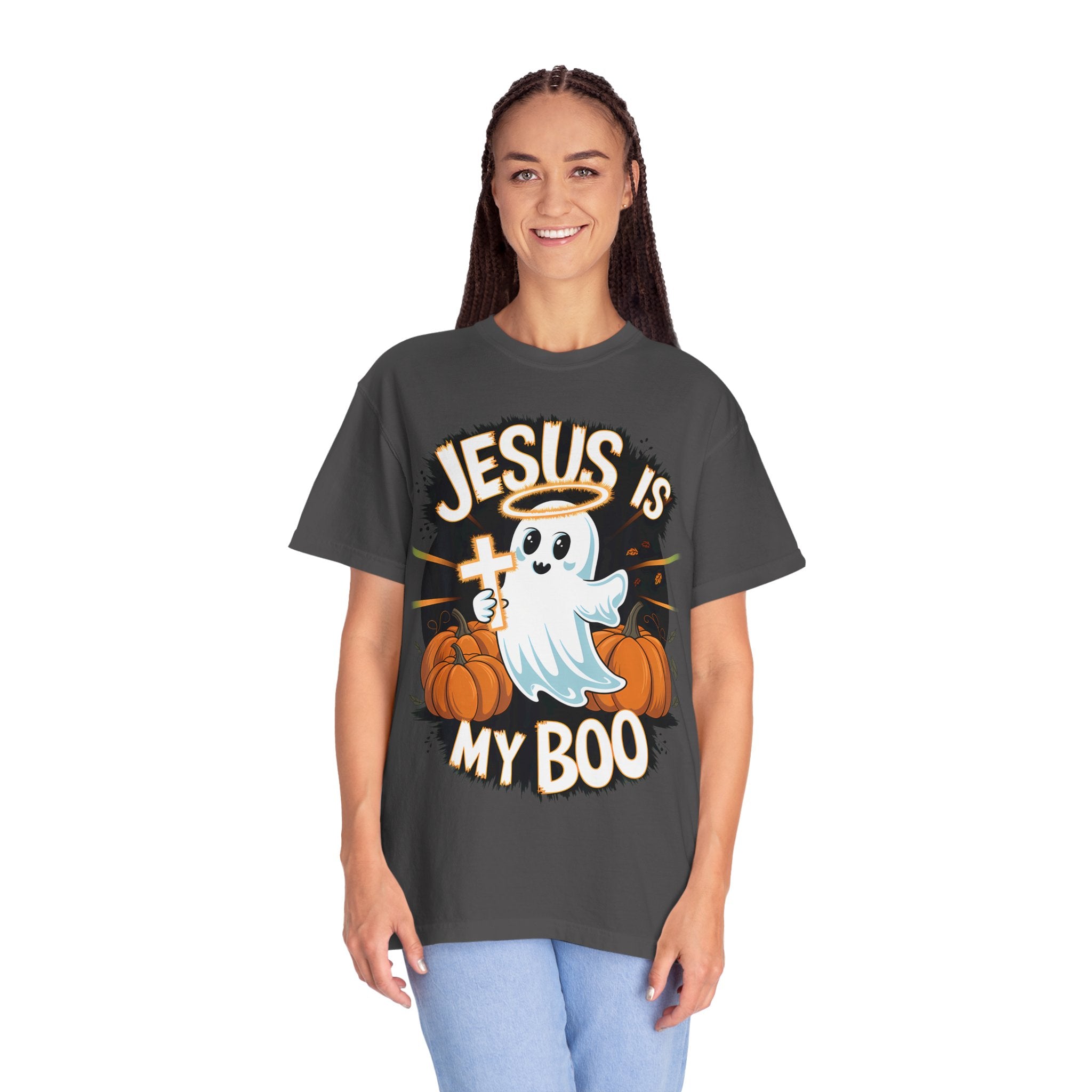 Halloween T-Shirt, Jesus is My Boo Tee, Unisex Ghost Shirt, Fall Apparel, Christian Halloween Gift