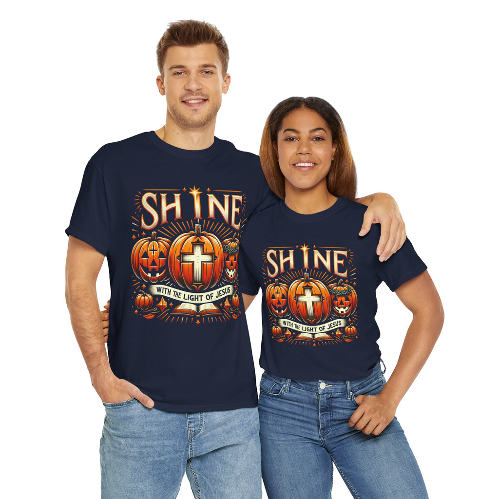 Halloween Jesus Graphic Tee | Unisex Cotton T-Shirt, Spooky Season Apparel, Faith-Based Shirt, Autumn Fashion, Christian Gift
