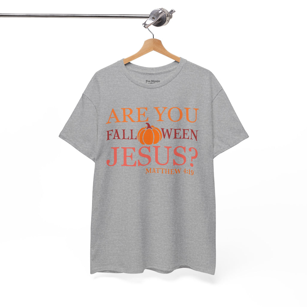Unisex Heavy Cotton Tee - Are You Halloween Jesus? Festival Shirt, Funny Christian Tee, Fall Apparel, Halloween Party Outfit, Holiday Gift