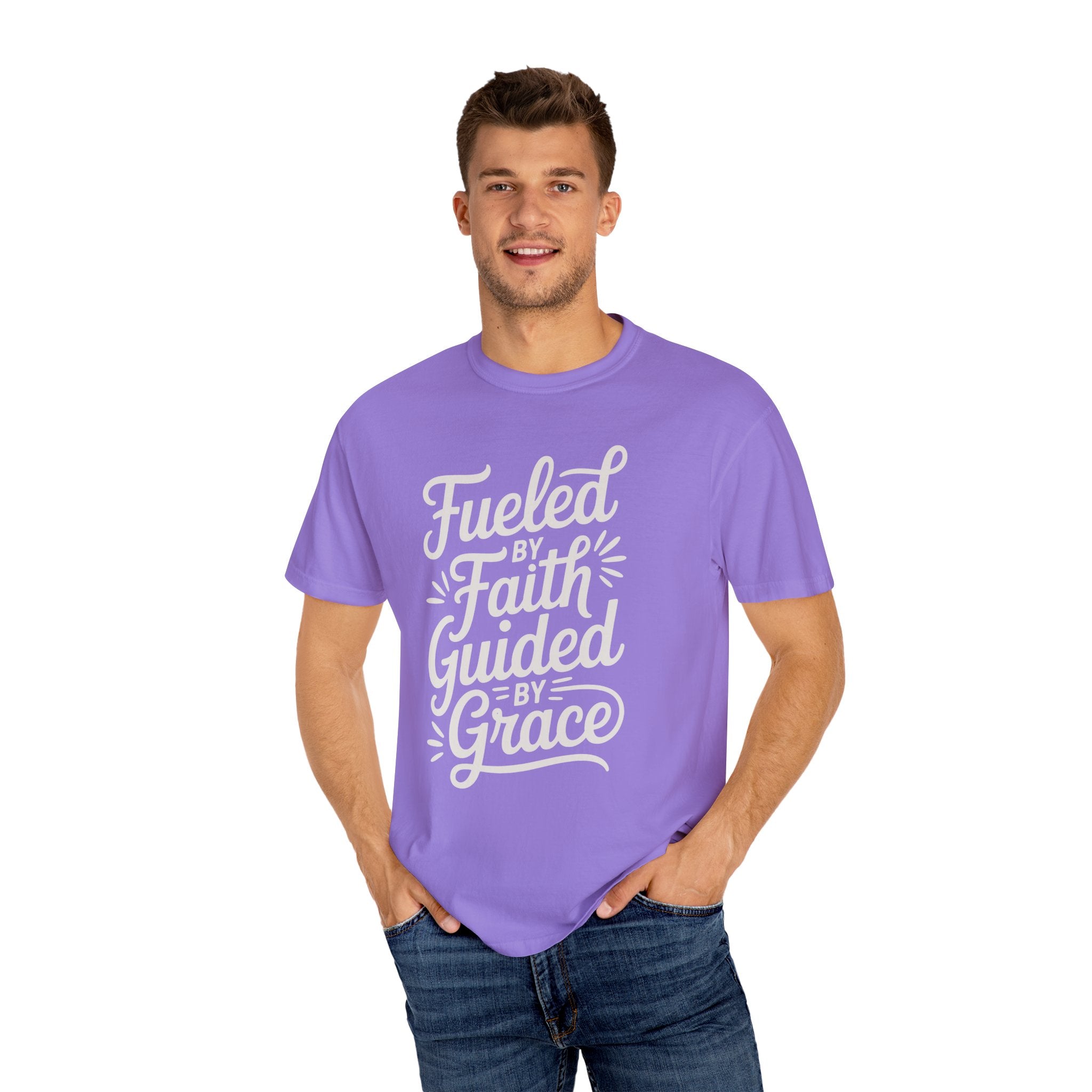 Fueled By Faith Guided By Grace Motivational Apparel