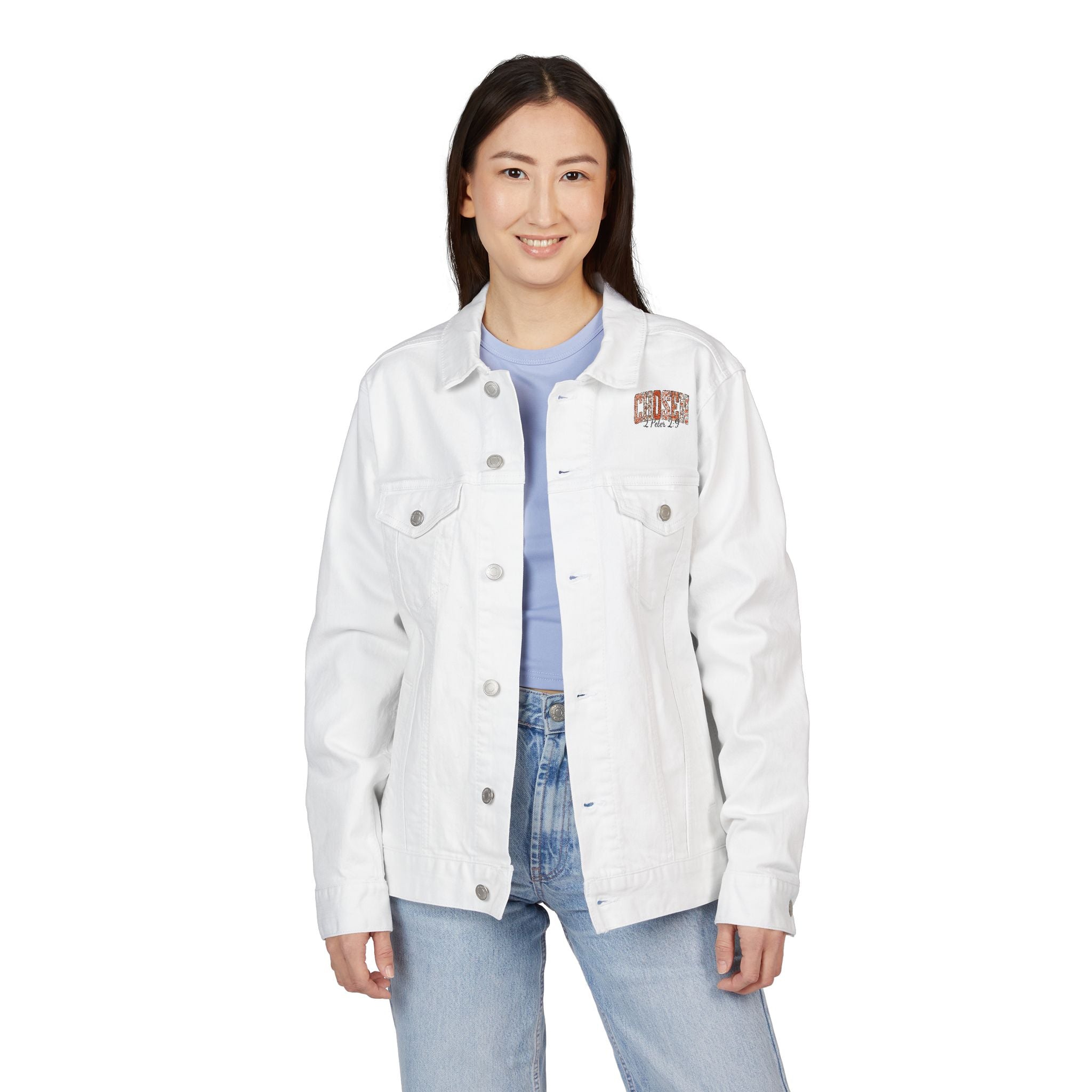 Stylish Unisex Embroidered Denim Jacket, Casual Jacket, Streetwear, Gift for Him/Her, Fall Fashion, Layering Piece
