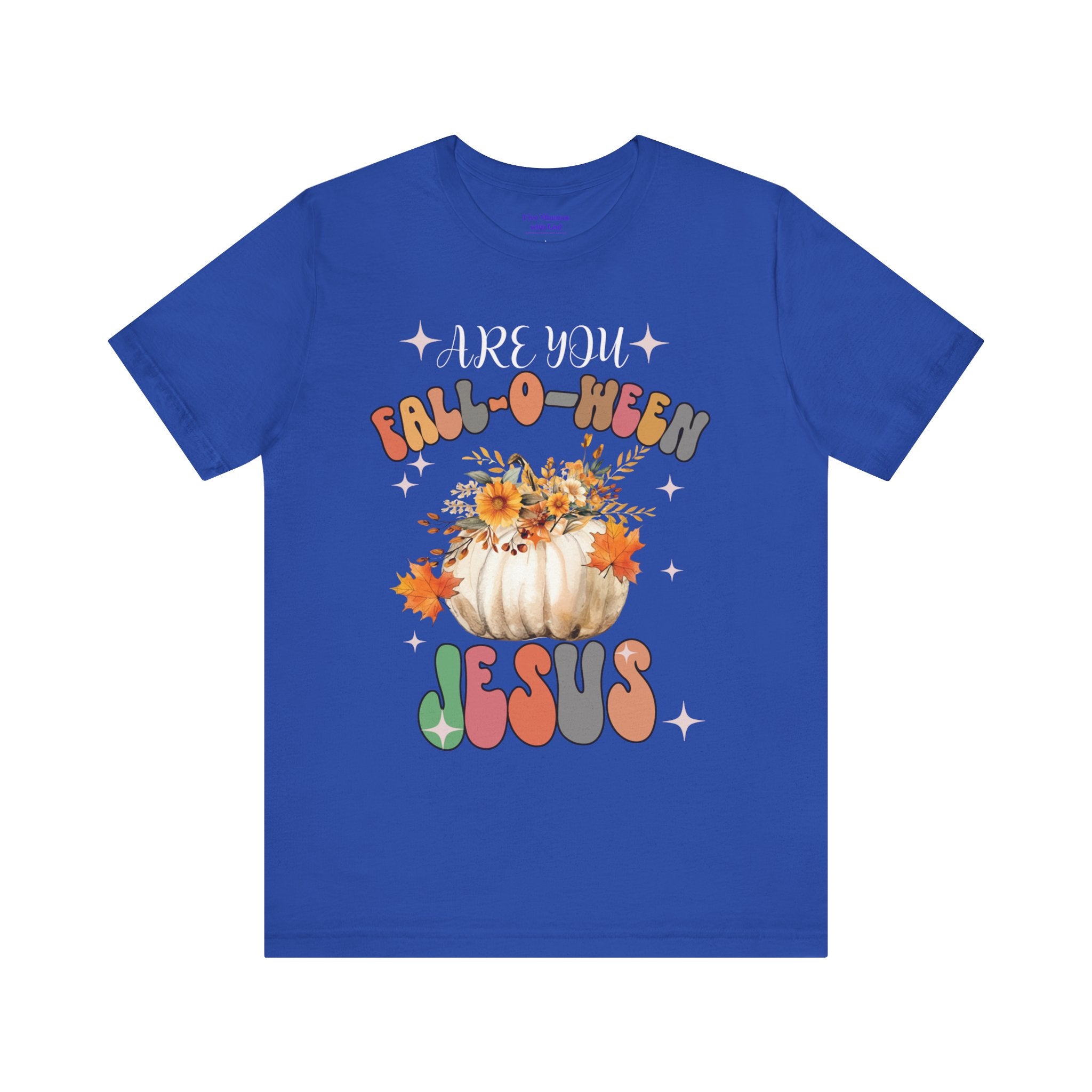 Fall-Themed Jesus Tee, Unisex Jersey T-Shirt, Cozy Autumn Apparel, Thanksgiving Gift, Fall Celebration Shirt, Christian Fashion