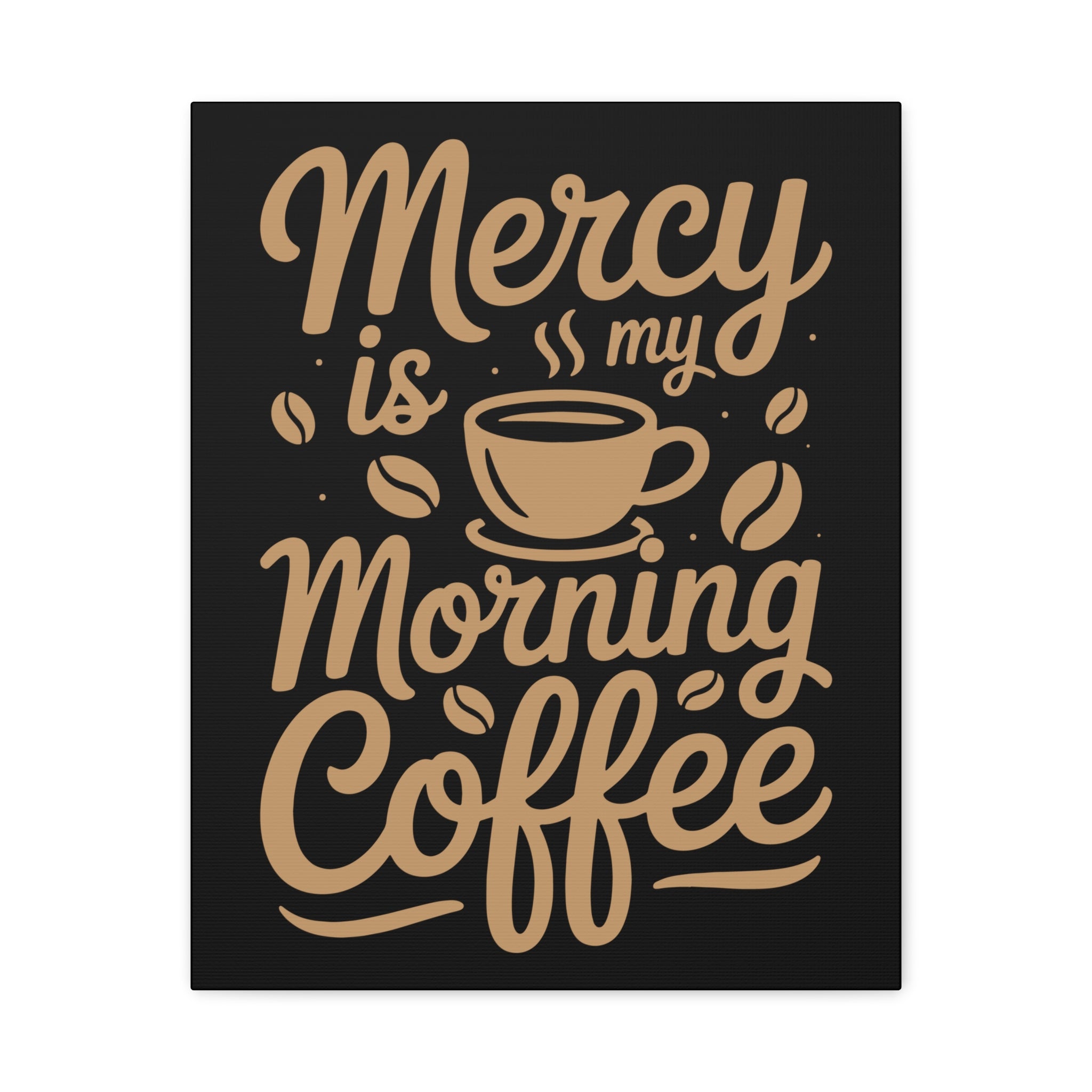 Coffee-Themed Canvas Art Print, Wall Decor for Coffee Lovers, Inspirational Home Decoration, Gift for Friends and Family