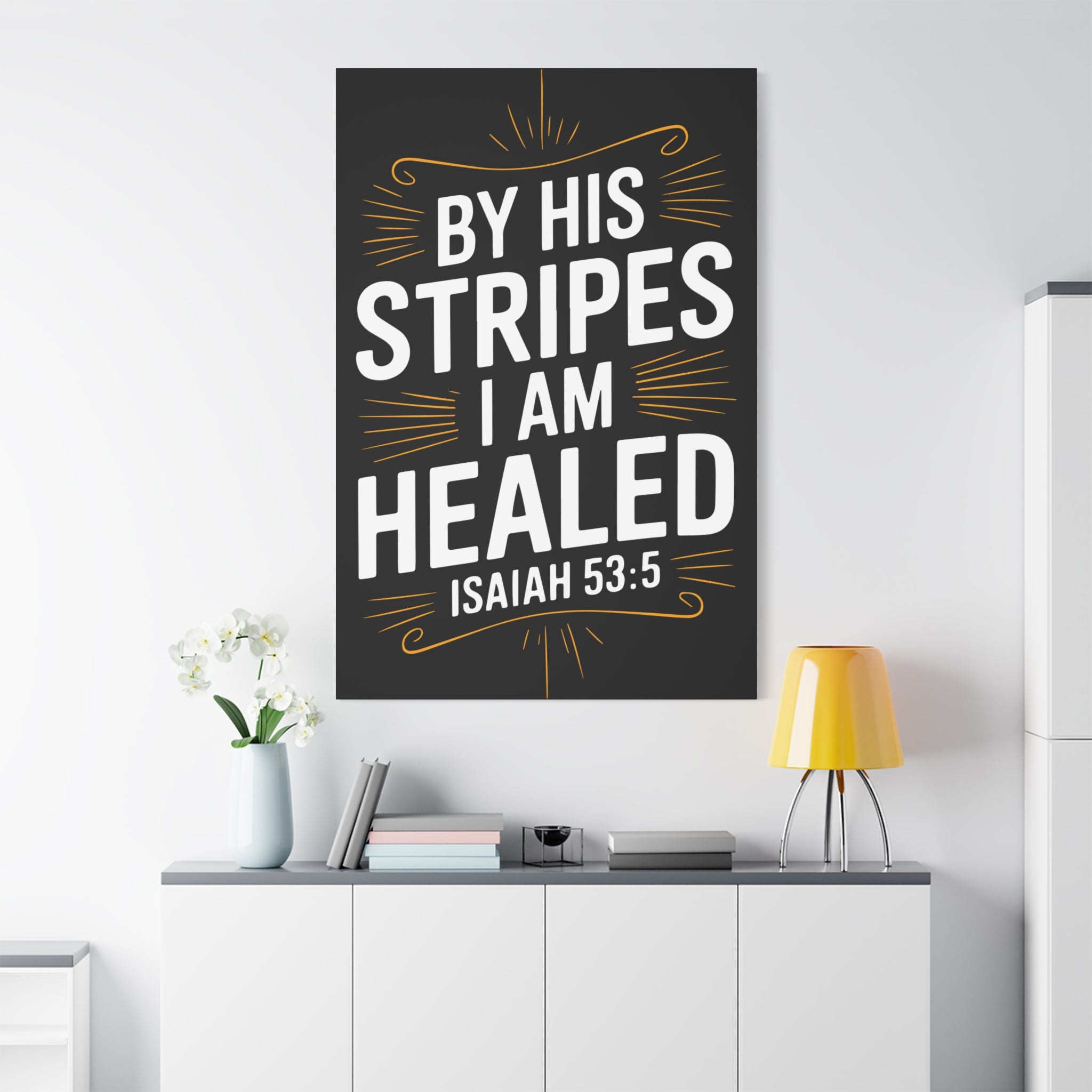 Inspirational Canvas Wall Art - Faith Decor, Christian Gift, Healing Quote, Home Decor, Modern Artwork