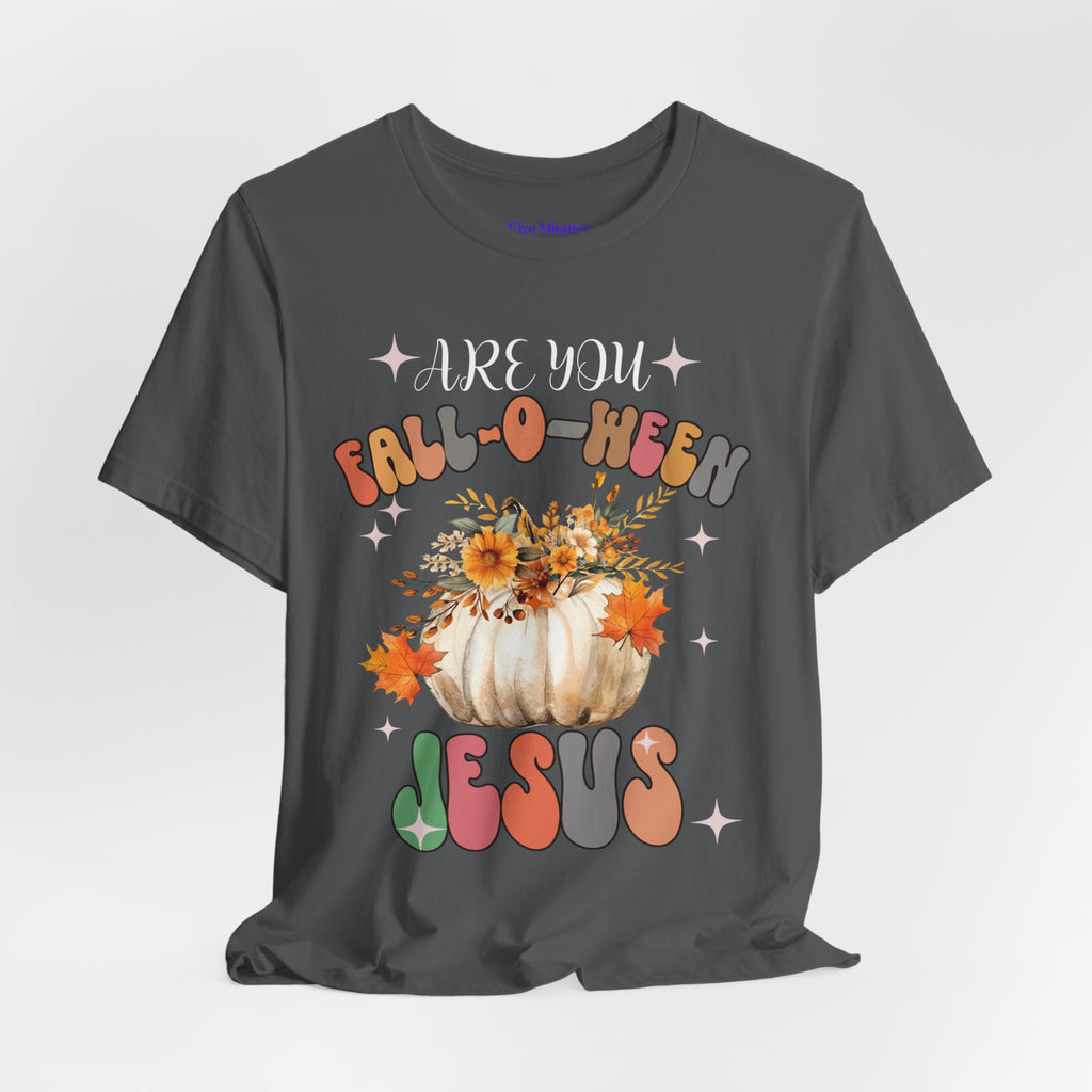 Fall-Themed Jesus Tee, Unisex Jersey T-Shirt, Cozy Autumn Apparel, Thanksgiving Gift, Fall Celebration Shirt, Christian Fashion