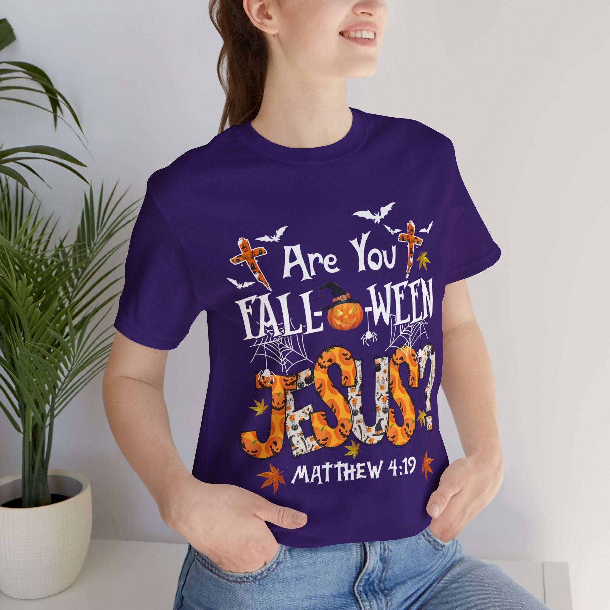 Jesus? Unisex Short Sleeve Tee | Fall Inspired T-Shirt, Autumn Apparel, Halloween Gift, Cozy Casual Wear, Everyday Style