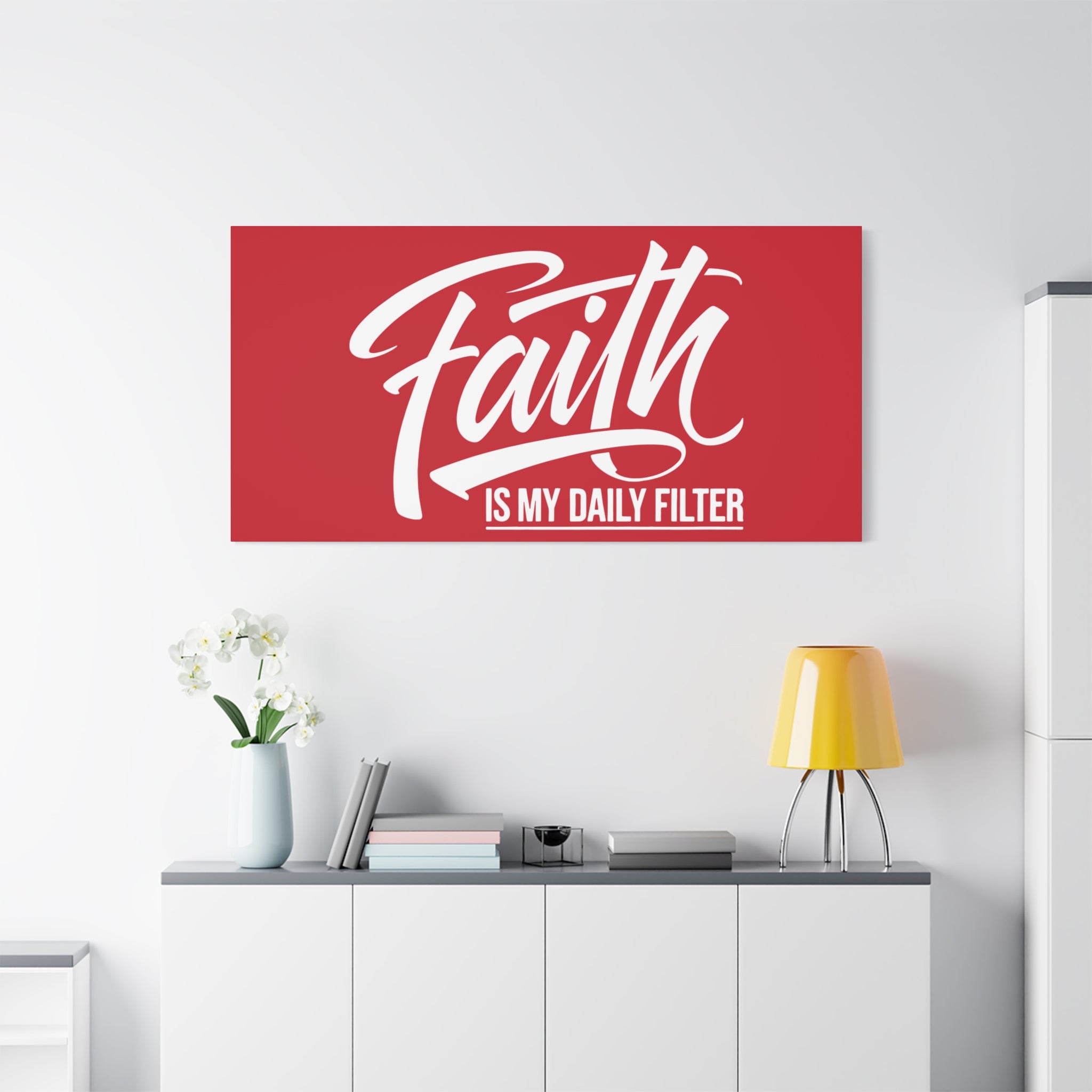 Copy of Inspirational Canvas Wall Art, Faith Quote Decor, Motivational Home Decor, Gray Wall Hanging, Gift for Faith Lovers