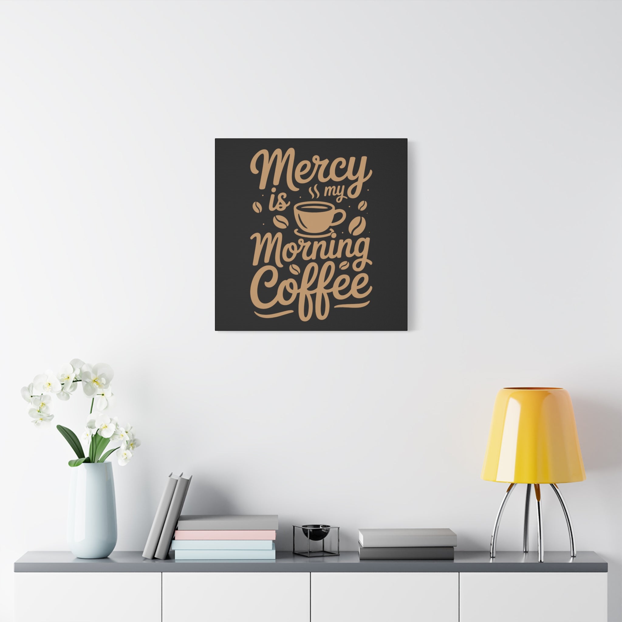 Coffee-Themed Canvas Art Print, Wall Decor for Coffee Lovers, Inspirational Home Decoration, Gift for Friends and Family