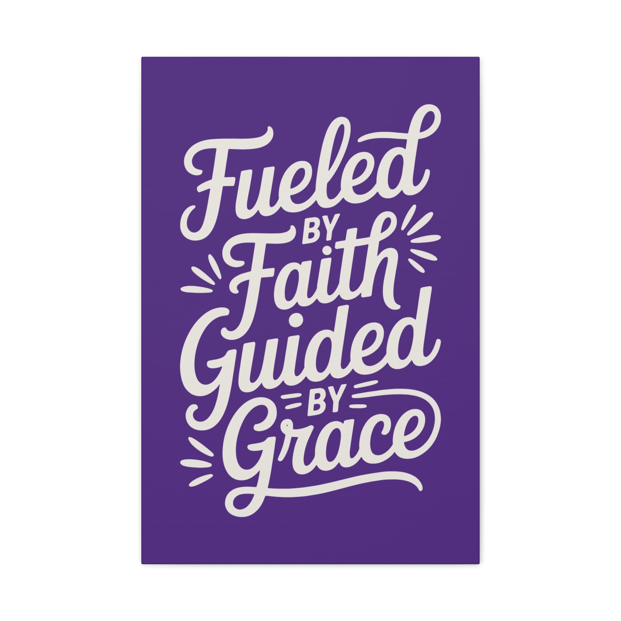 Purple Stretched Canvas Art, Motivational Wall Decor, Home Inspirational Art, Faith-Based Decor, Gift for Faith Lovers