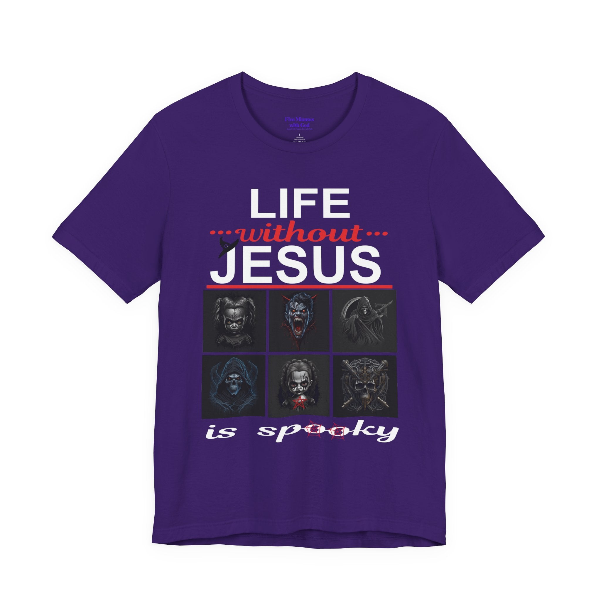 Funny Christian Tee - 'Life Without Jesus is Spooky' Unisex Jersey Short Sleeve T-Shirt, Faith Apparel, Religious Gift, Halloween Tee, [...]