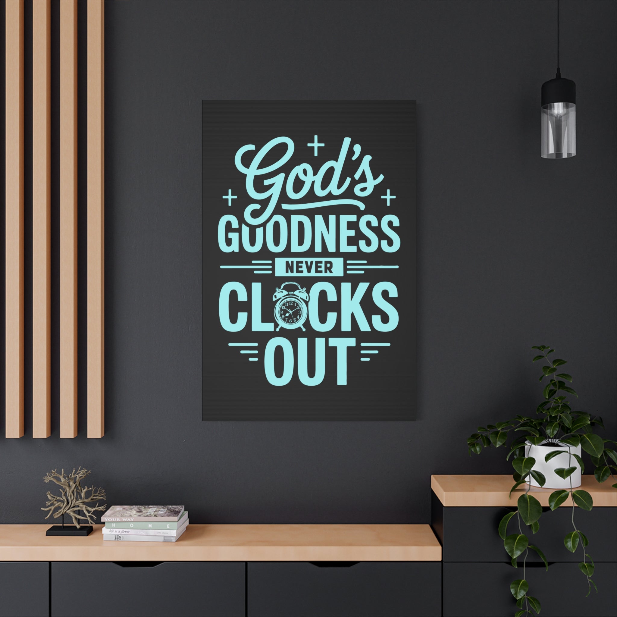 Inspirational Canvas Wall Art, Motivational Decor, Faith-Based Gift, Home Decoration, Religious Wall Art, God's Goodness
