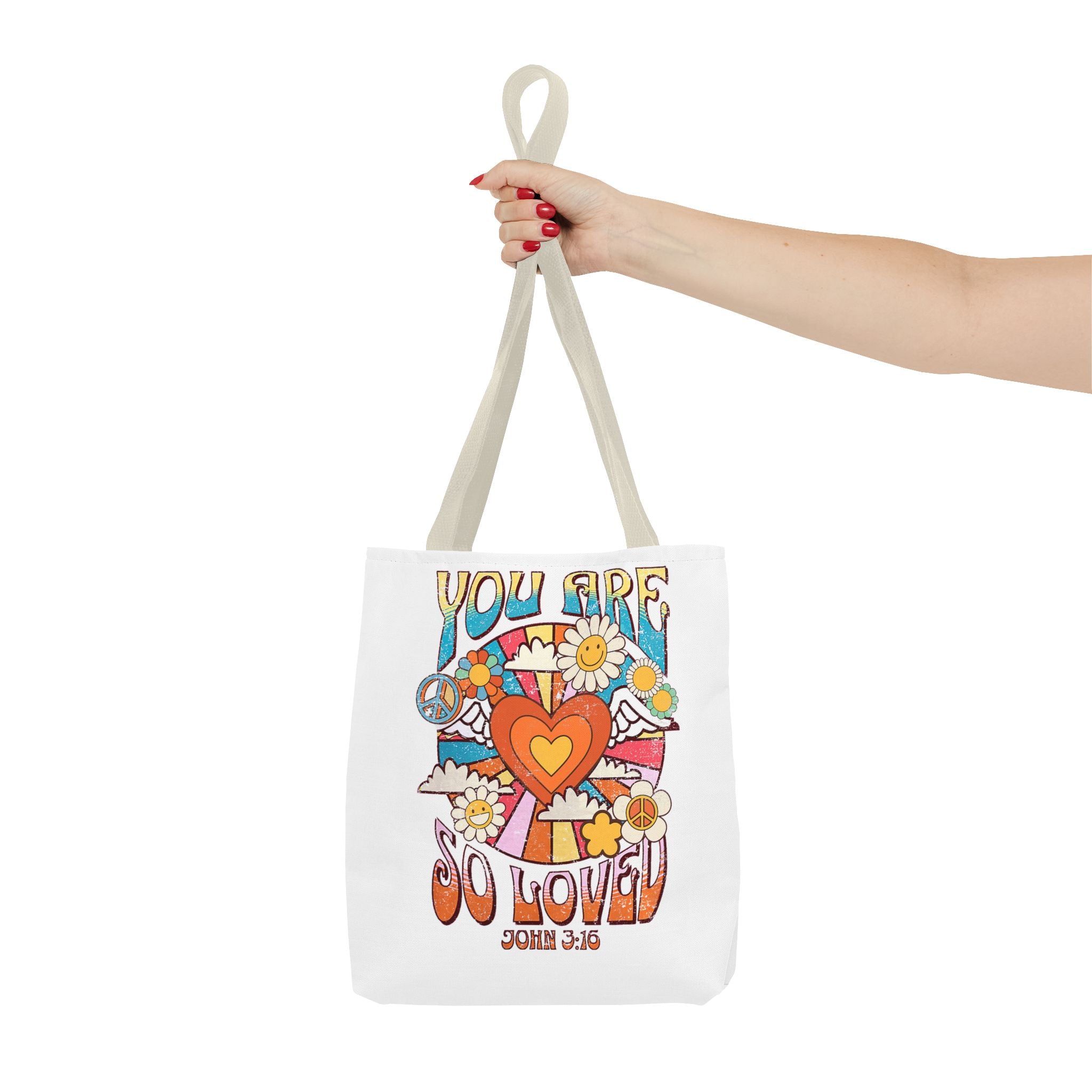 Colorful Inspirational Tote Bag, Versatile Shopping Bag, Faith-Based Gift, Motivational Carryall, Perfect for Any Occasion