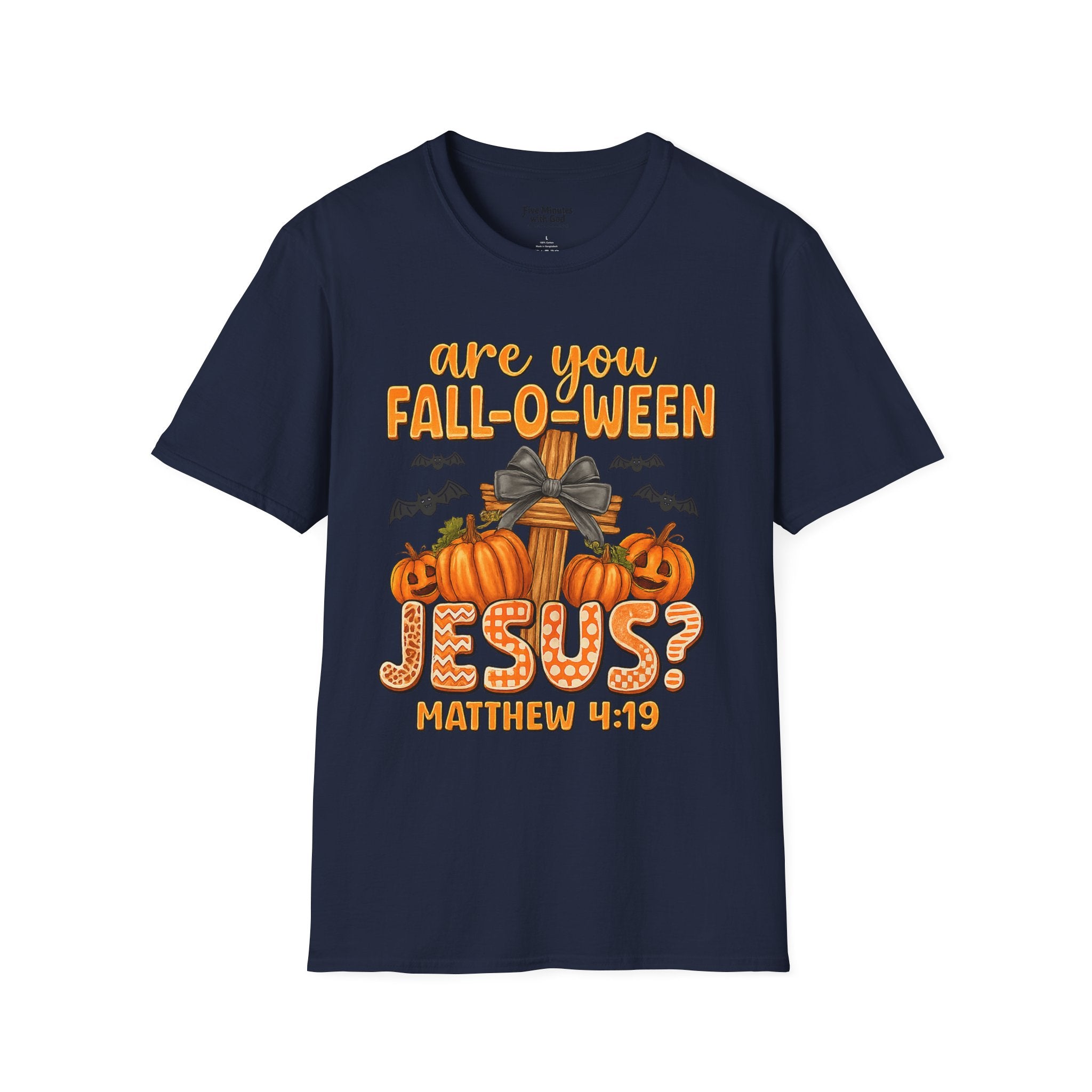 Funny Christian Halloween T-Shirt, Jesus Pumpkin Tee, Unisex Fall Shirt, Autumn Festive Apparel, Holiday Gift Idea
