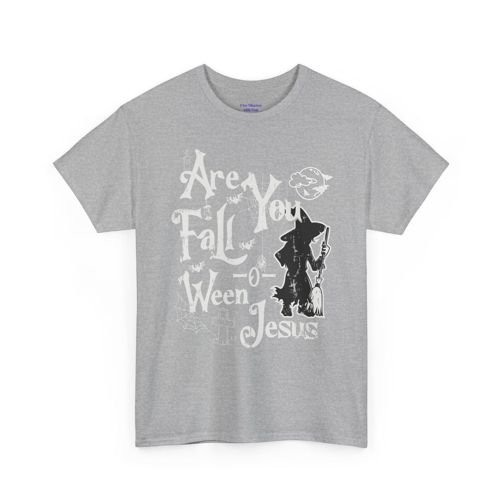 Fall-Themed Unisex Heavy Cotton Tee - Halloween, Jesus Celebration, Autumn Vibes, Casual Wear, Gift Idea