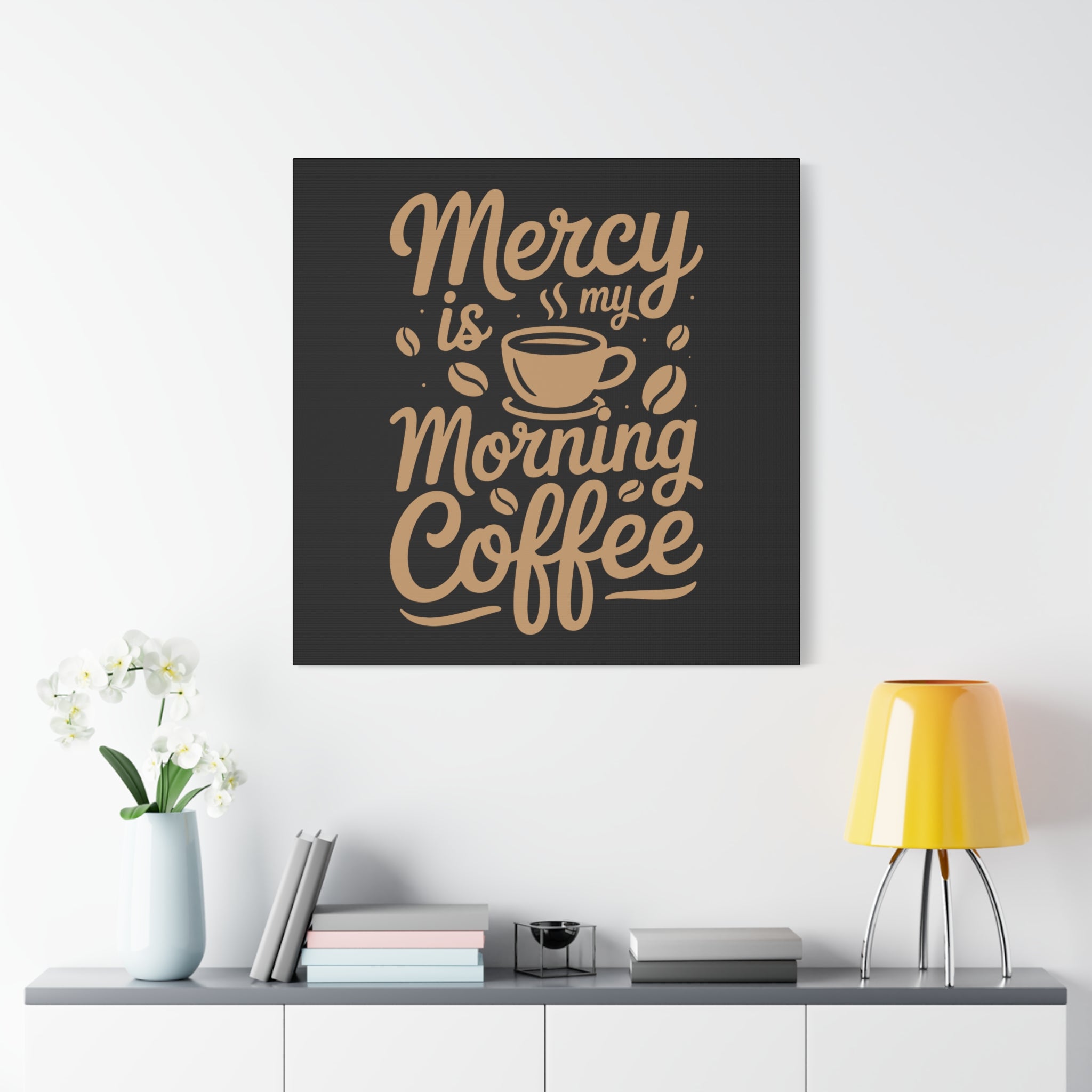 Coffee-Themed Canvas Art Print, Wall Decor for Coffee Lovers, Inspirational Home Decoration, Gift for Friends and Family