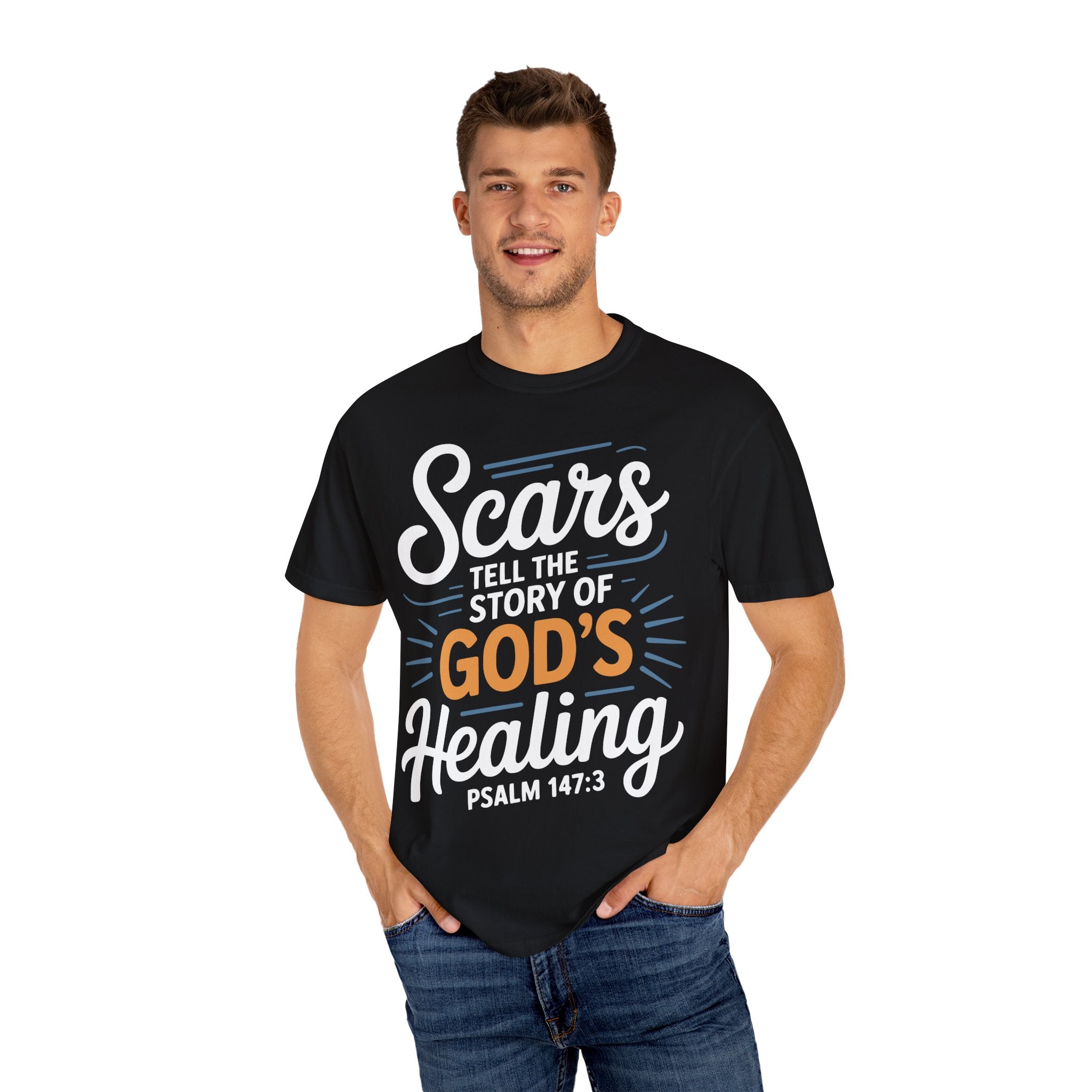 Healing Message Unisex T-Shirt - Scars Tell the Story of God's Healing