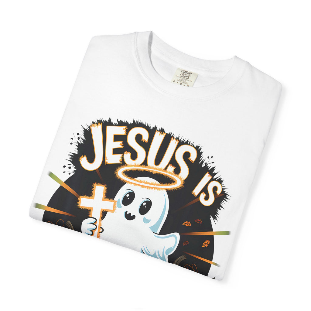 Halloween T-Shirt, Jesus is My Boo Tee, Unisex Ghost Shirt, Fall Apparel, Christian Halloween Gift