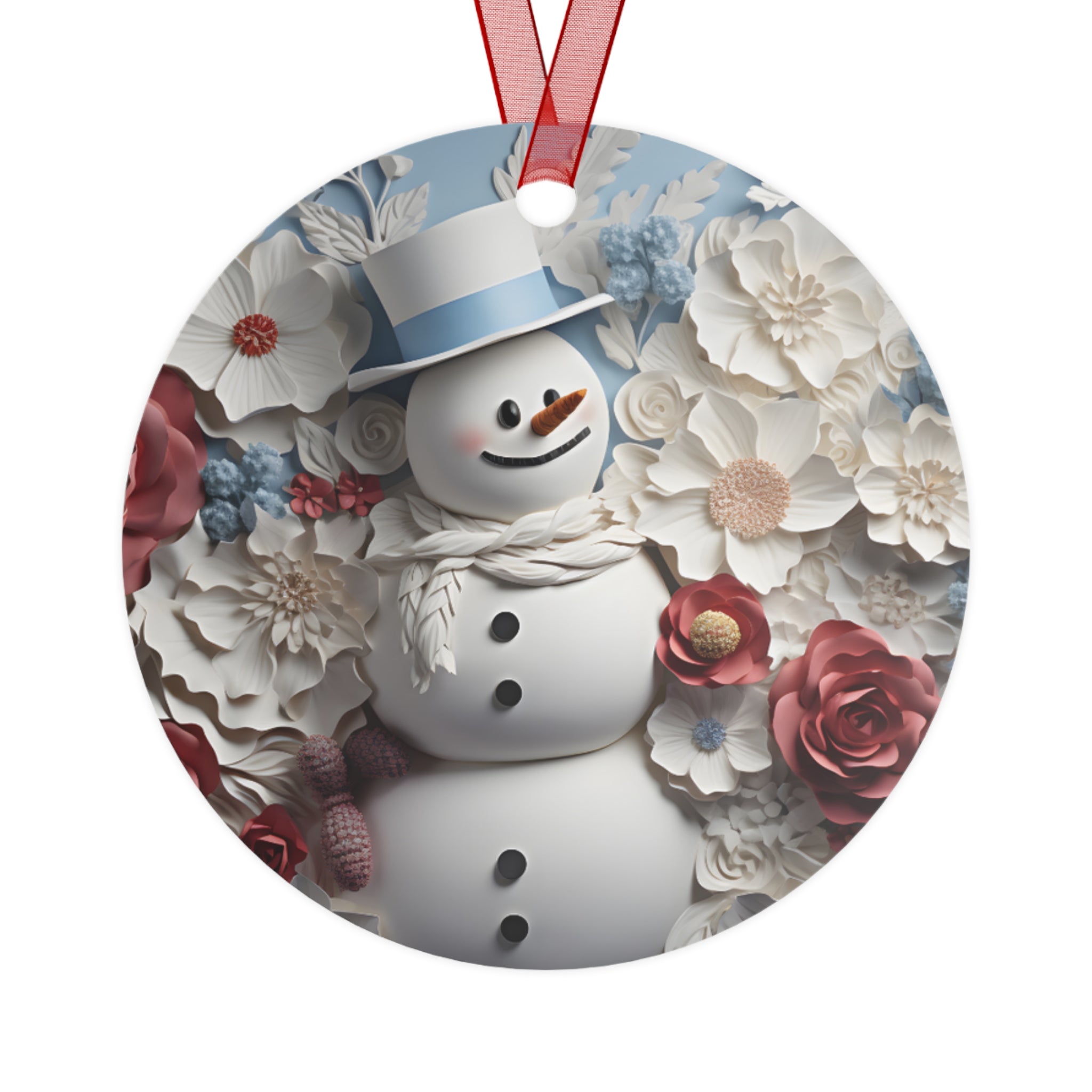 Festive Snowman Metal Ornaments | Holiday Decorations, Christmas Tree, Winter Decor, Gift Tags, Seasonal Charm