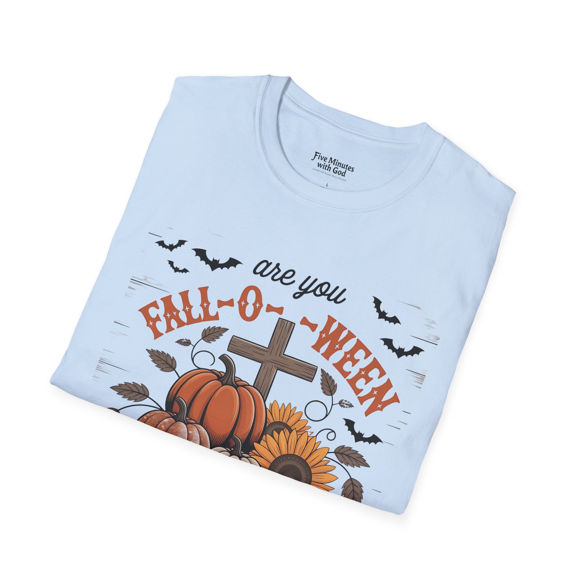 Fall-Themed T-Shirt: Are You Fall-O-Ween Jesus? Halloween Tee, Unisex Shirt, Autumn Apparel, Faith-Based Gift, Seasonal Wear