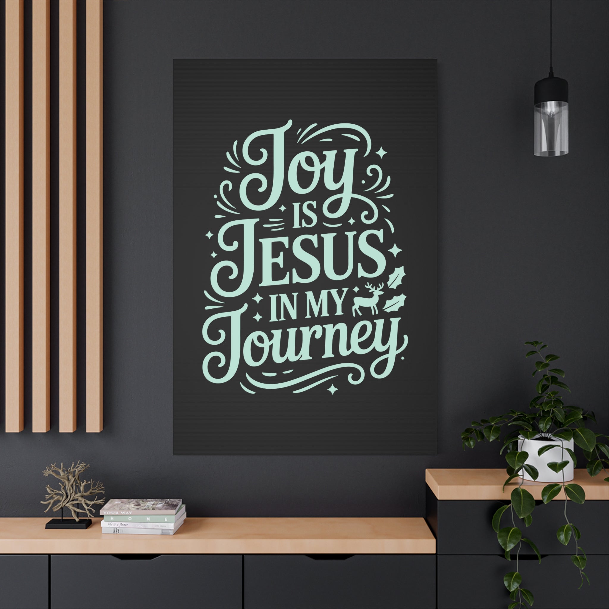 Joy in My Journey Canvas Wall Art, Religious Decor, Christmas Gift, Inspirational Wall Art, Joyful Home Decoration, Faith-Based Art