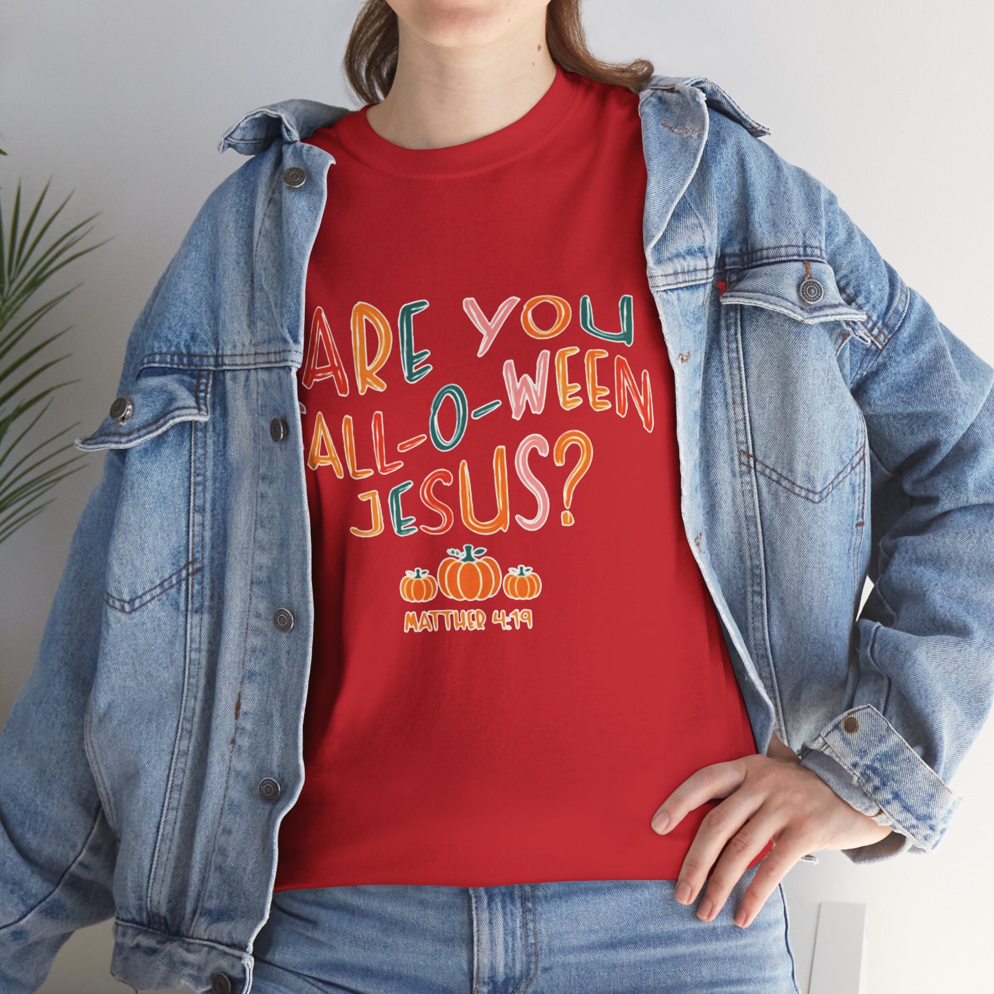 Unisex Fall-O-Ween Jesus Tee, Halloween T-Shirt, Christian Apparel, Autumn Fashion, Fun Holiday Shirt, Pumpkin Theme