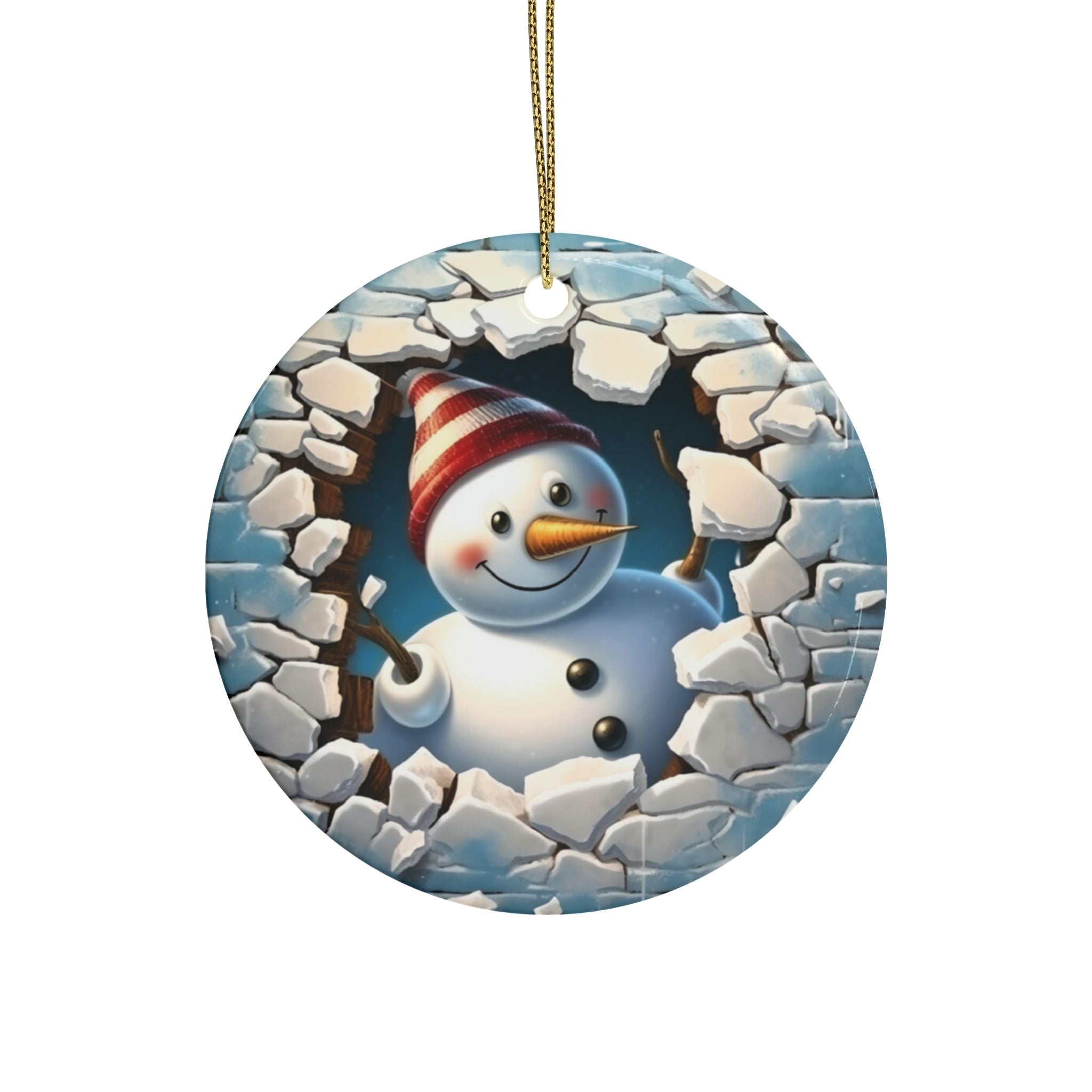Heart-Shaped Snowman Ceramic Ornaments | Winter Decorations, Christmas Gifts, Holiday Decor, Keepsake Ornaments, Festive Home Accents