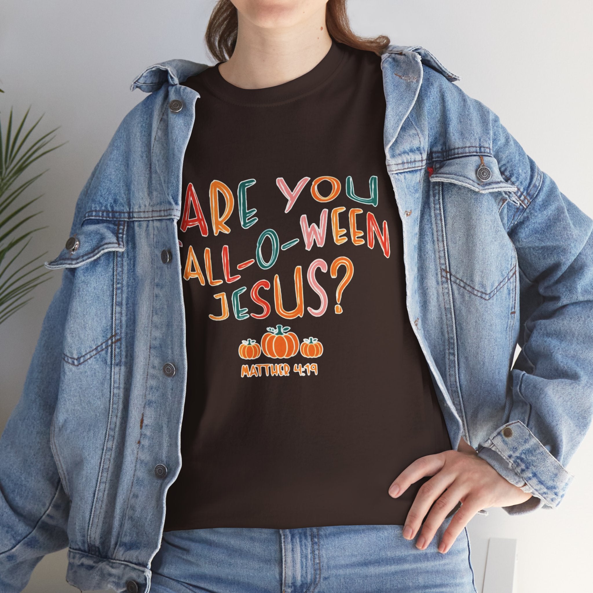 Unisex Fall-O-Ween Jesus Tee, Halloween T-Shirt, Christian Apparel, Autumn Fashion, Fun Holiday Shirt, Pumpkin Theme