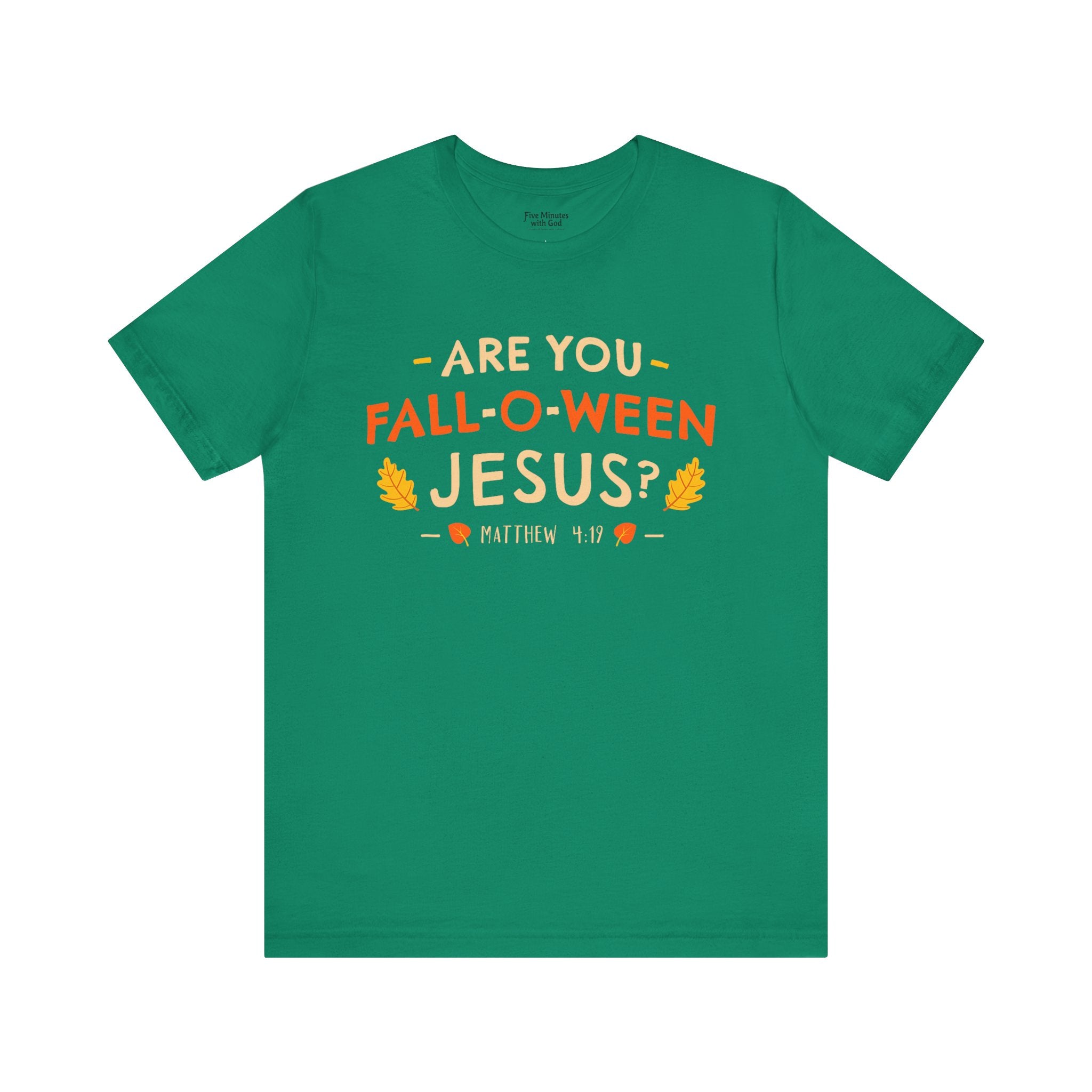 Fall-O-Ween Jesus Unisex Tee, Funny Fall Shirt, Halloween Humor Tee, Autumn Casual Wear, Gift for Jesus Lovers