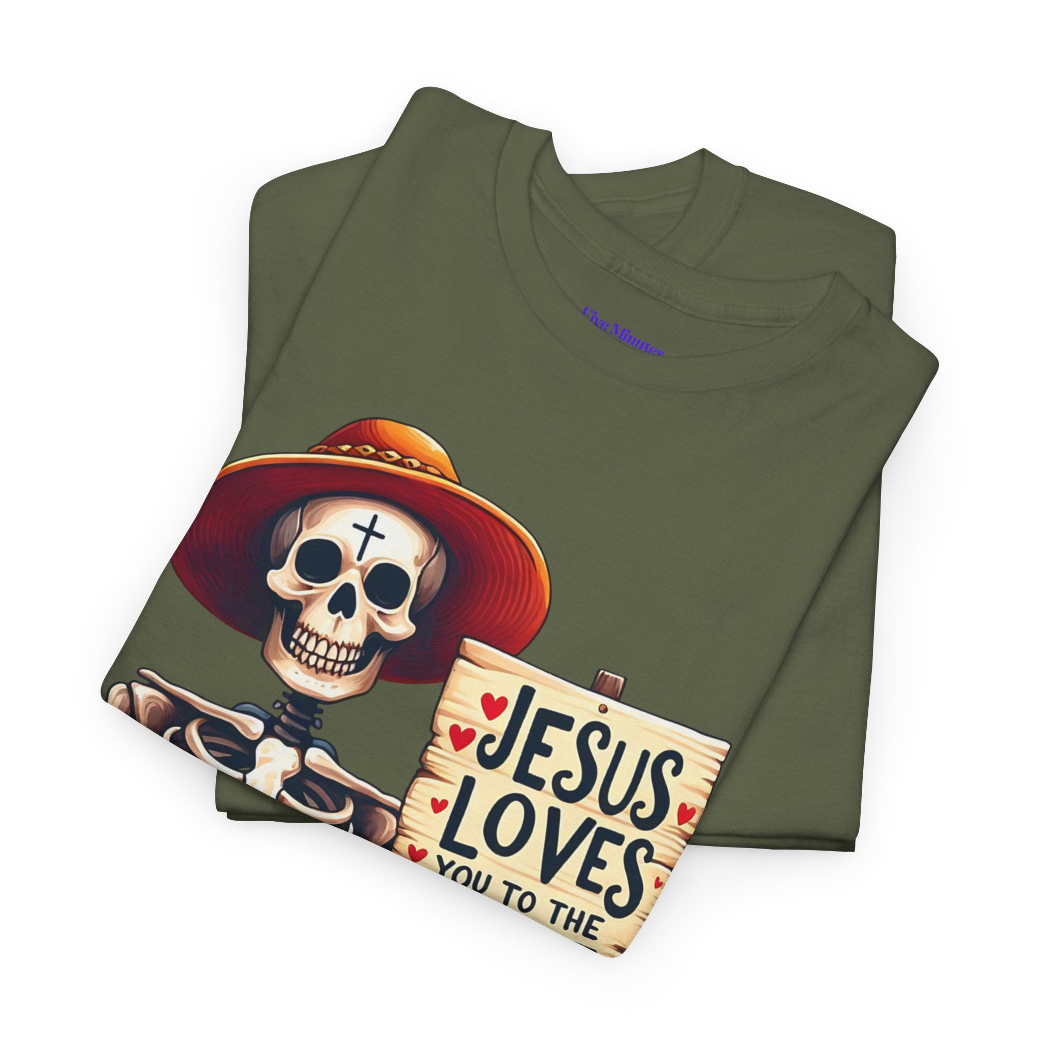 Jesus Loves You to the Bone Tee | Fun Skeleton Shirt, Unisex T-Shirt, Halloween Gift, Faith Apparel, Casual Wear, Holiday Shirt