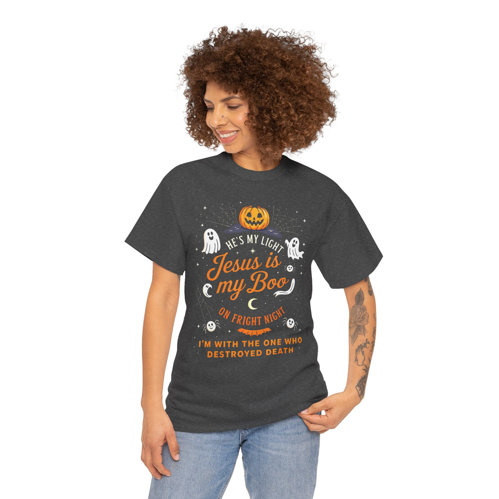 Halloween Faith Tee - Jesus is My Boo, Unisex T-Shirt for Halloween, Christian Halloween Shirt, Gift for Christian Friends, Spooky [...]