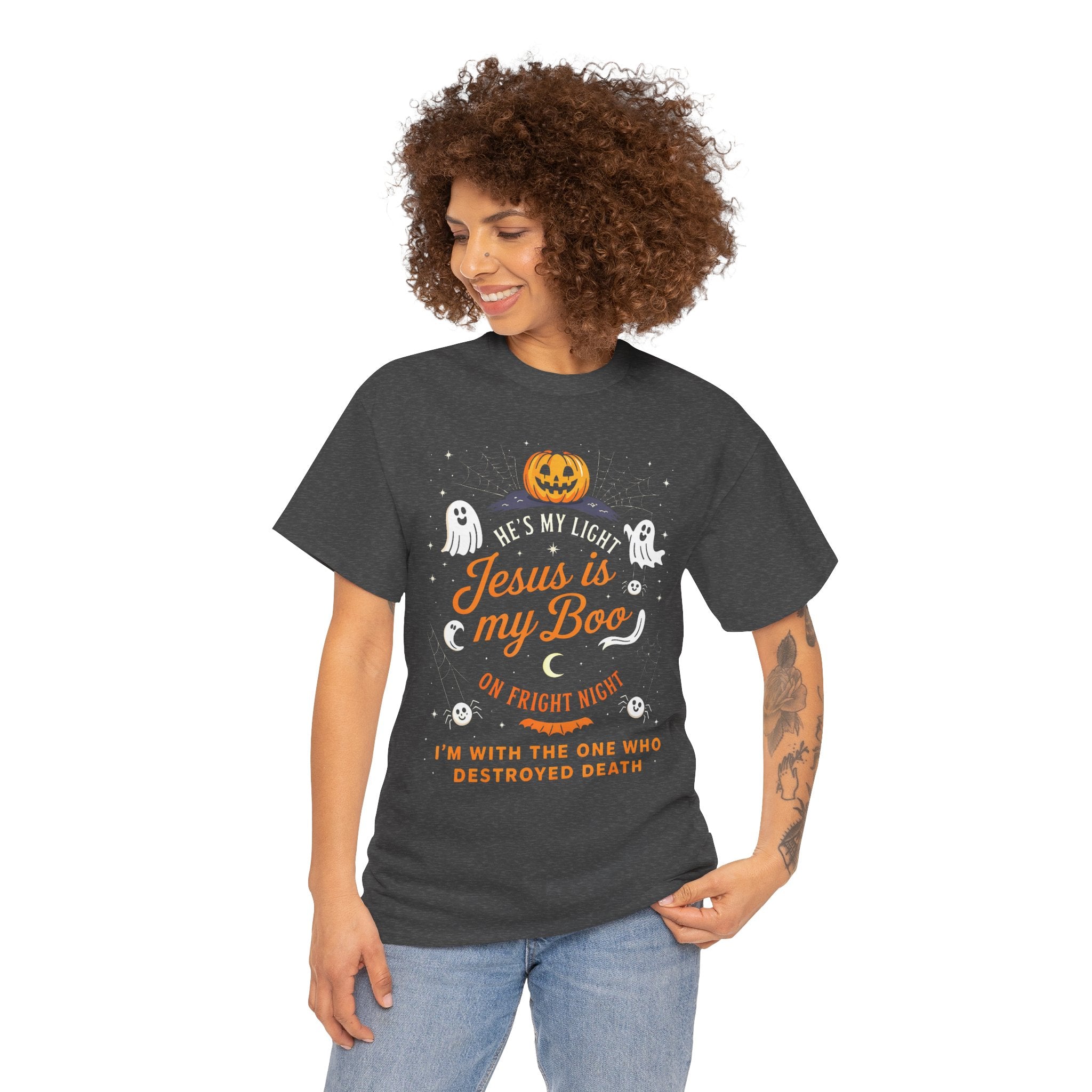 Halloween Faith Tee - Jesus is My Boo, Unisex T-Shirt for Halloween, Christian Halloween Shirt, Gift for Christian Friends, Spooky [...]