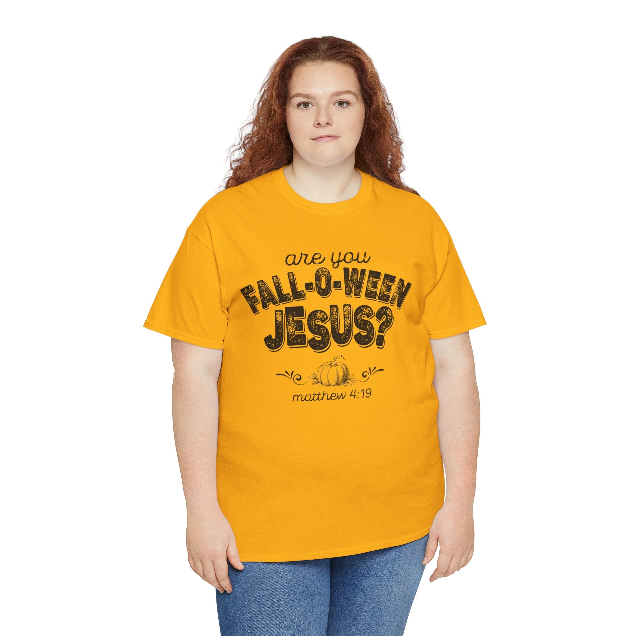 Fall-Themed Tee, Are You Fall-O-Ween Jesus, Unisex Cotton Shirt, Funny Fall Apparel, Halloween T-Shirt, Thanksgiving Gift Ideas