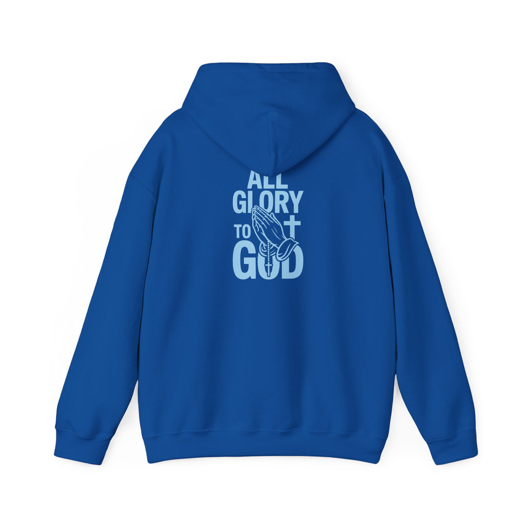 Unisex Inspirational Hooded Sweatshirt - All Glory to God, Faith, Religion, Christian Gifts, Casual Wear, Cozy Hoodie